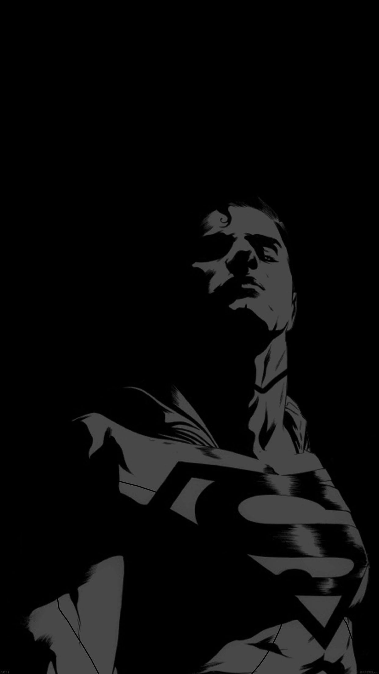 1250x2210 Dark Superman Wallpaper, Phone