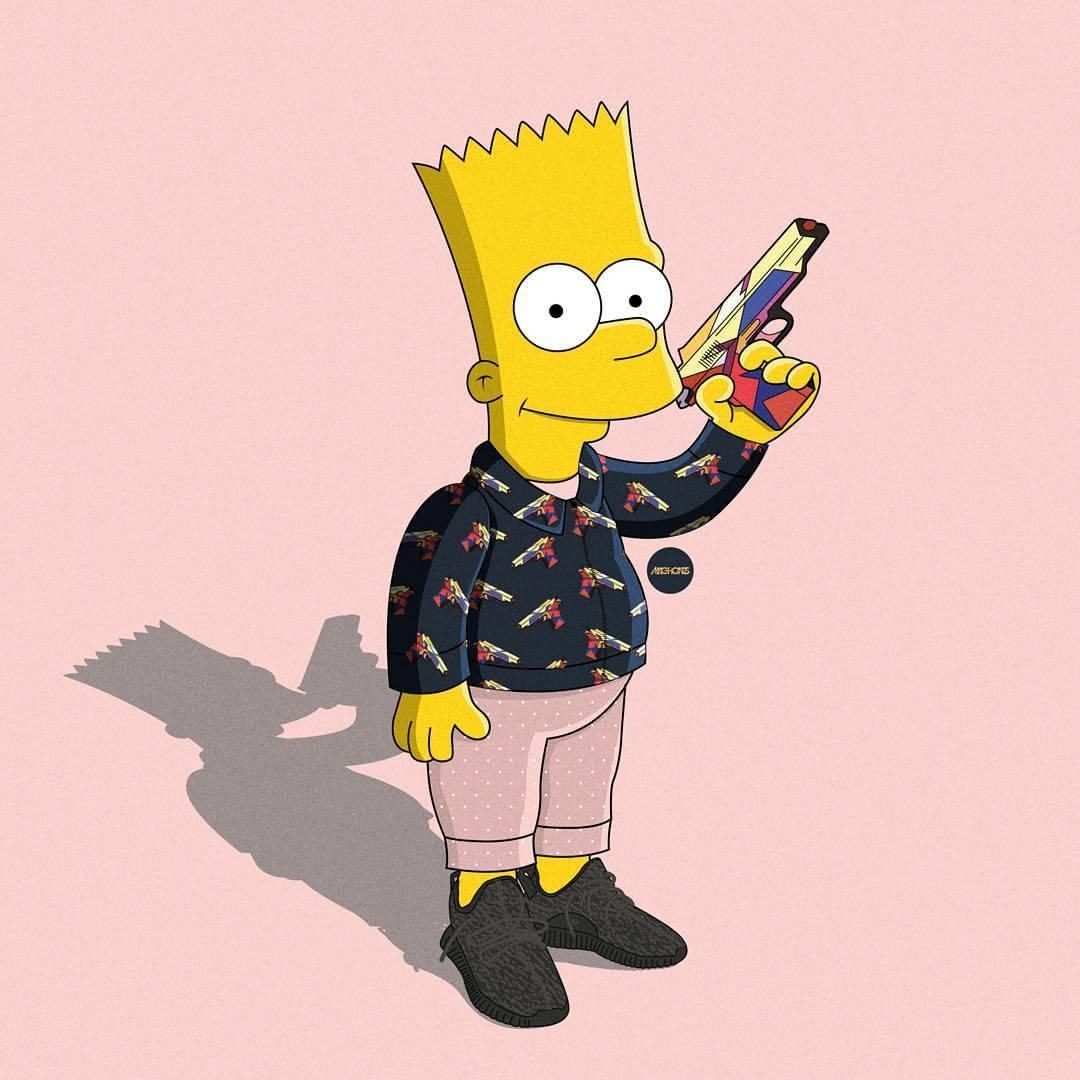 1080x1080 Hood Bart Simpson Supreme Wallpaper Free Hood Bart Simpson, Phone