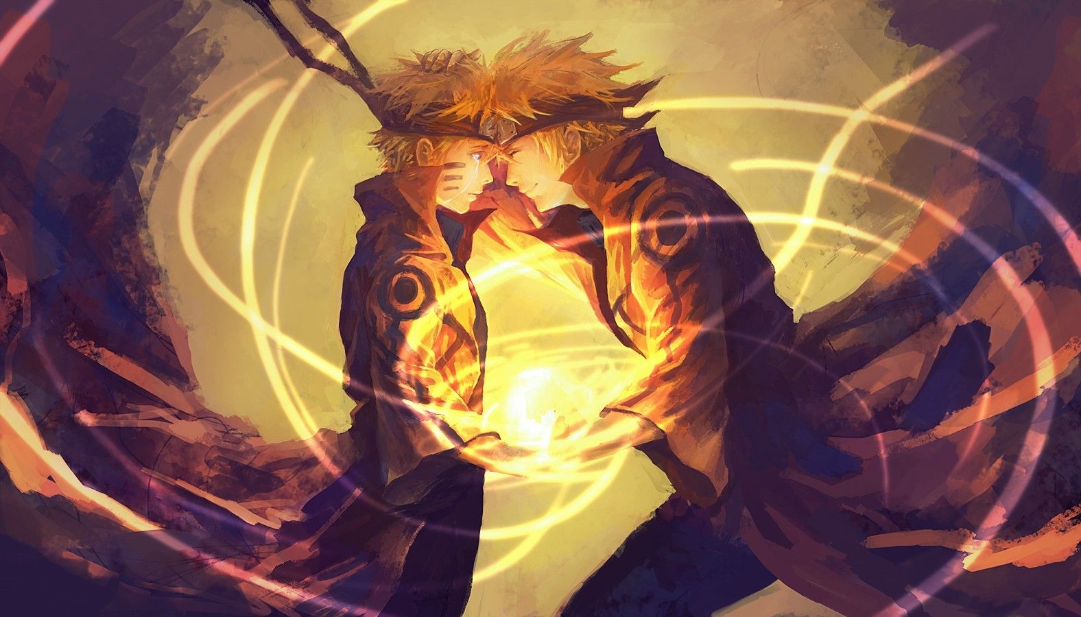 1580x900 #Namikaze Minato, #Naruto Shippuuden, #Uzumaki Naruto, Desktop