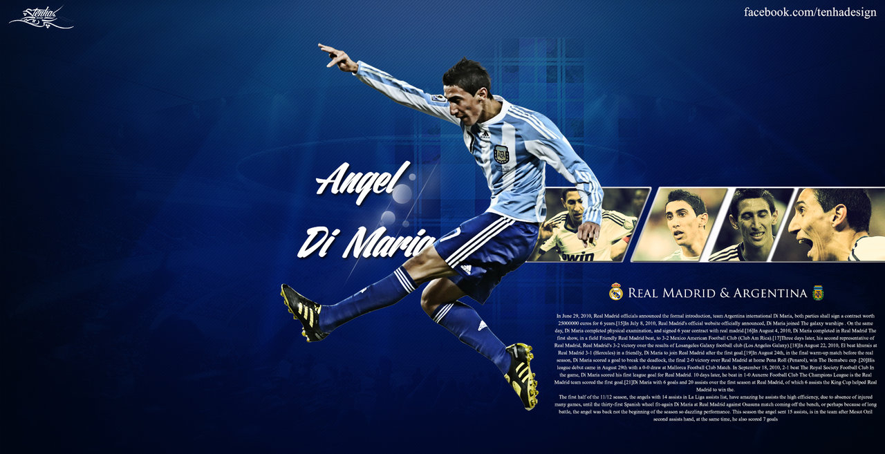 1280x660 Angel di Maria Football Wallpaper, Desktop