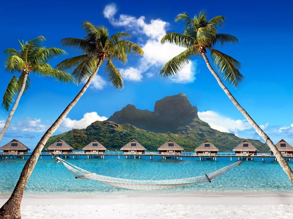 1030x770 Download Wallpaper Tropical, Paradise, Beach, Palms, Sea, Ocean, Desktop