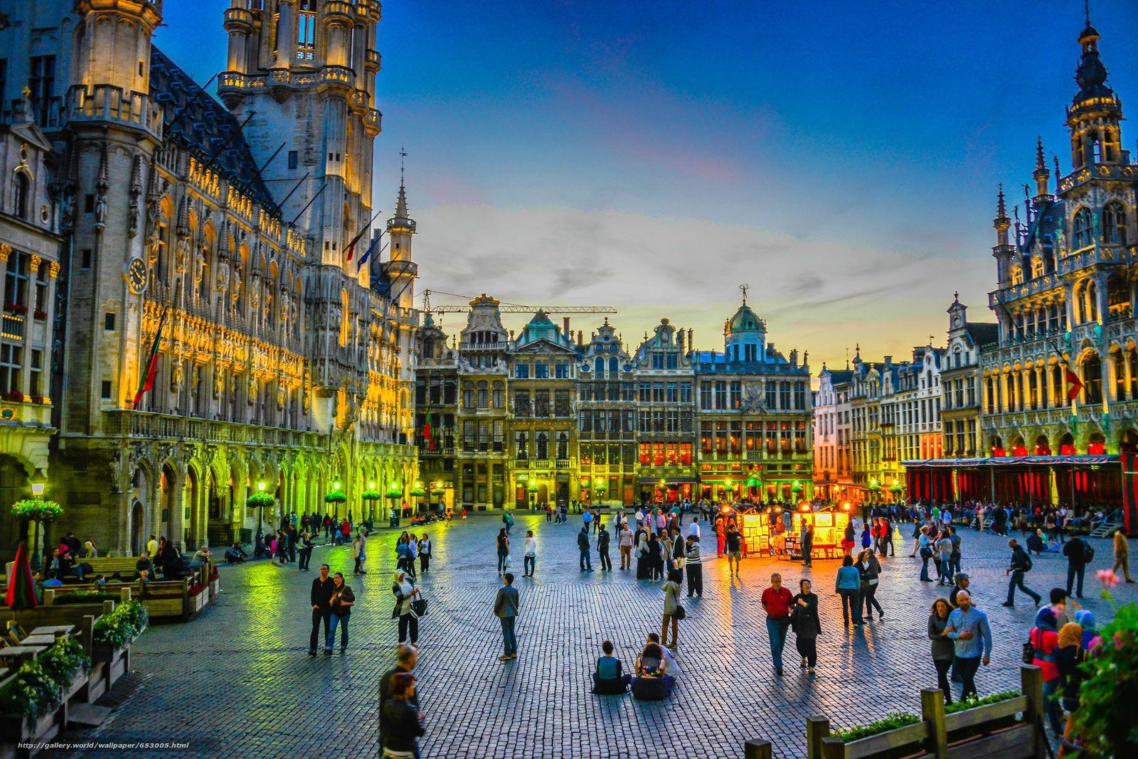 1600x1070 Download wallpaper Grand Place, Grote Markt, Brussels, Belgium, Desktop