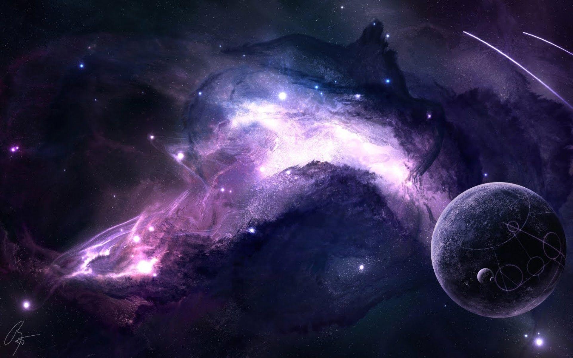 1920x1200 Purple Galaxy Wallpaper Full HD, Desktop