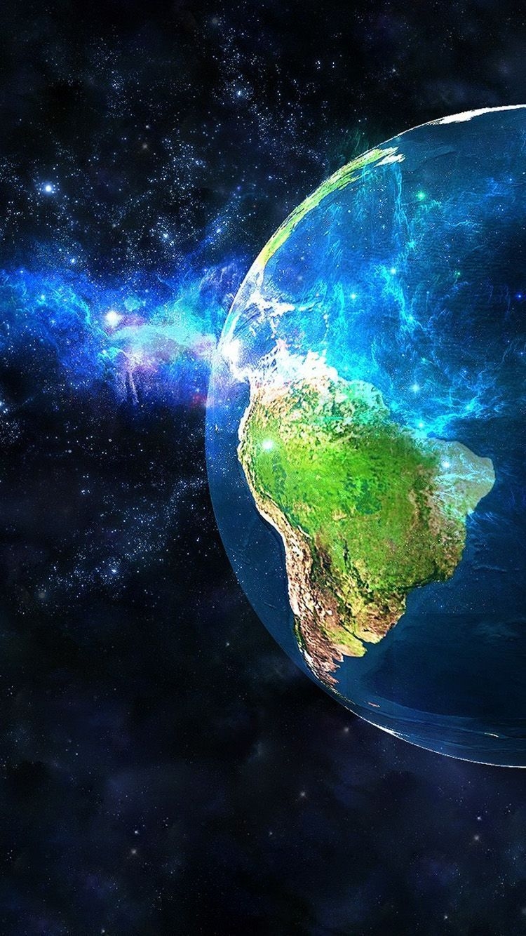 750x1340 3D Earth iPhone Wallpaper Free 3D Earth iPhone Background, Phone