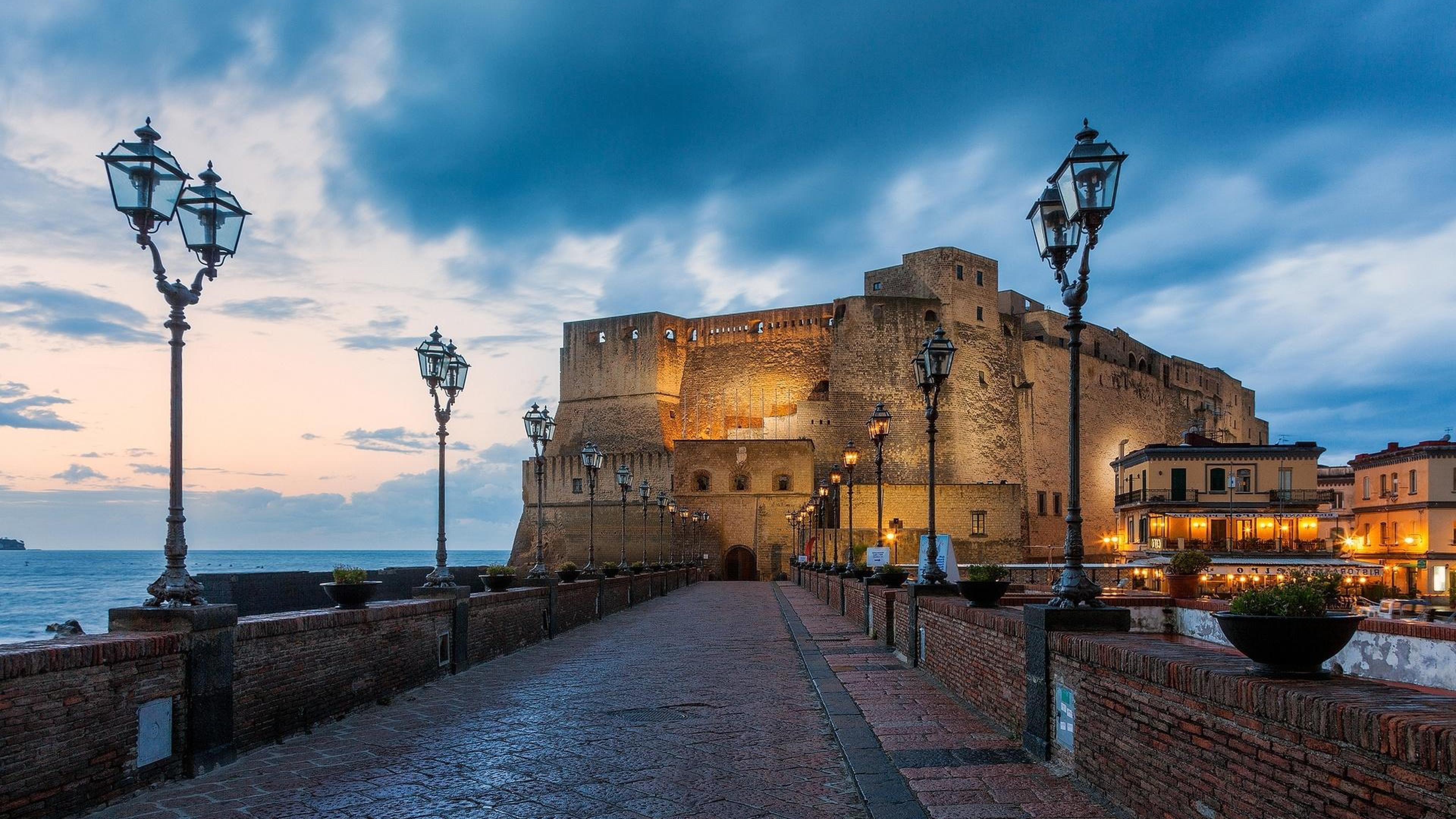 3840x2160 Bridge World Sky Dell039ovo Naples Castel dell039ovo Italy Castel, Desktop