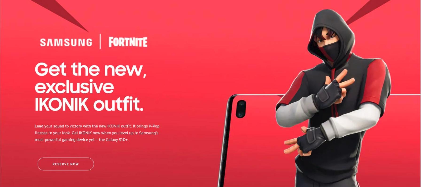 1800x800 Fortnite x Samsung Collaboration Ikonik Exclusive Skin, Dual Screen