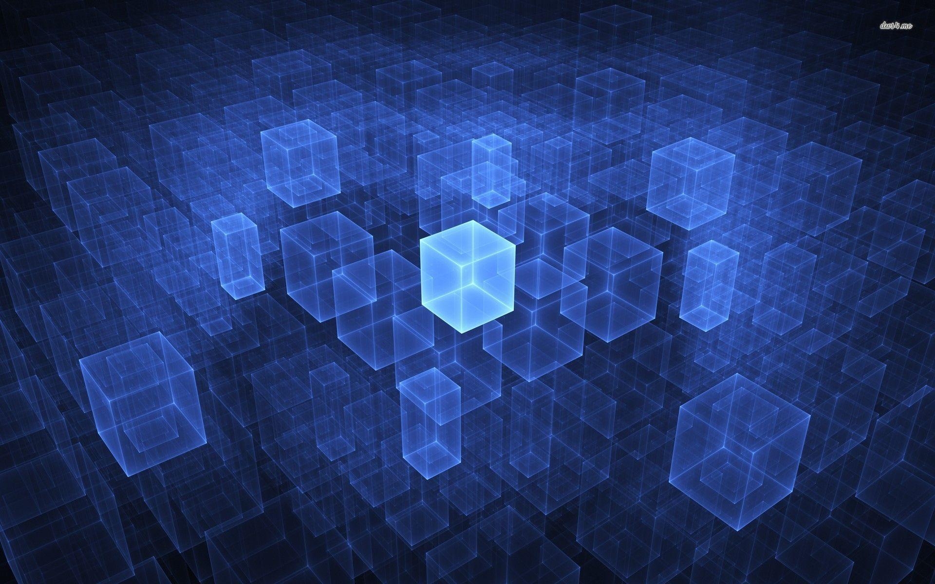 1920x1200 Blue translucent cubes wallpaper wallpaper - #, Desktop