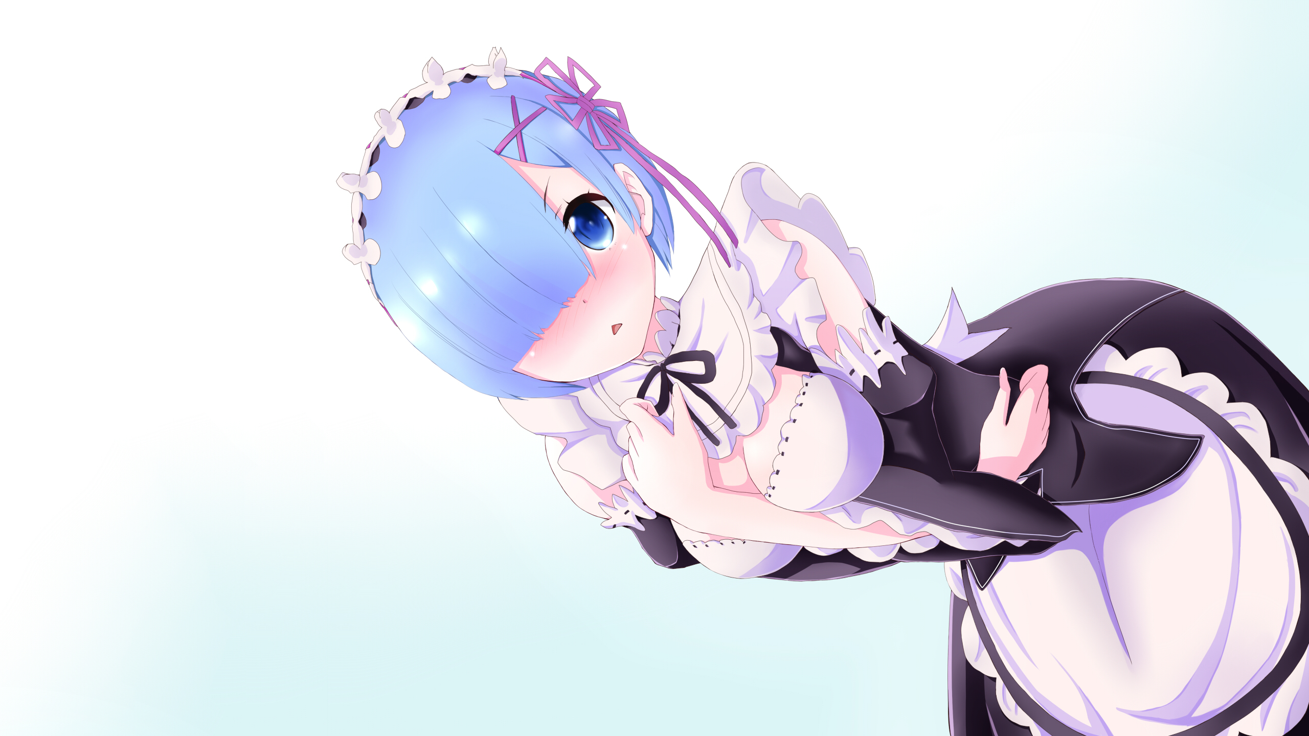 2560x1440 Download  Rem, Maid Outfit, Re:Zero Kara Hajimeru Isekai, Desktop