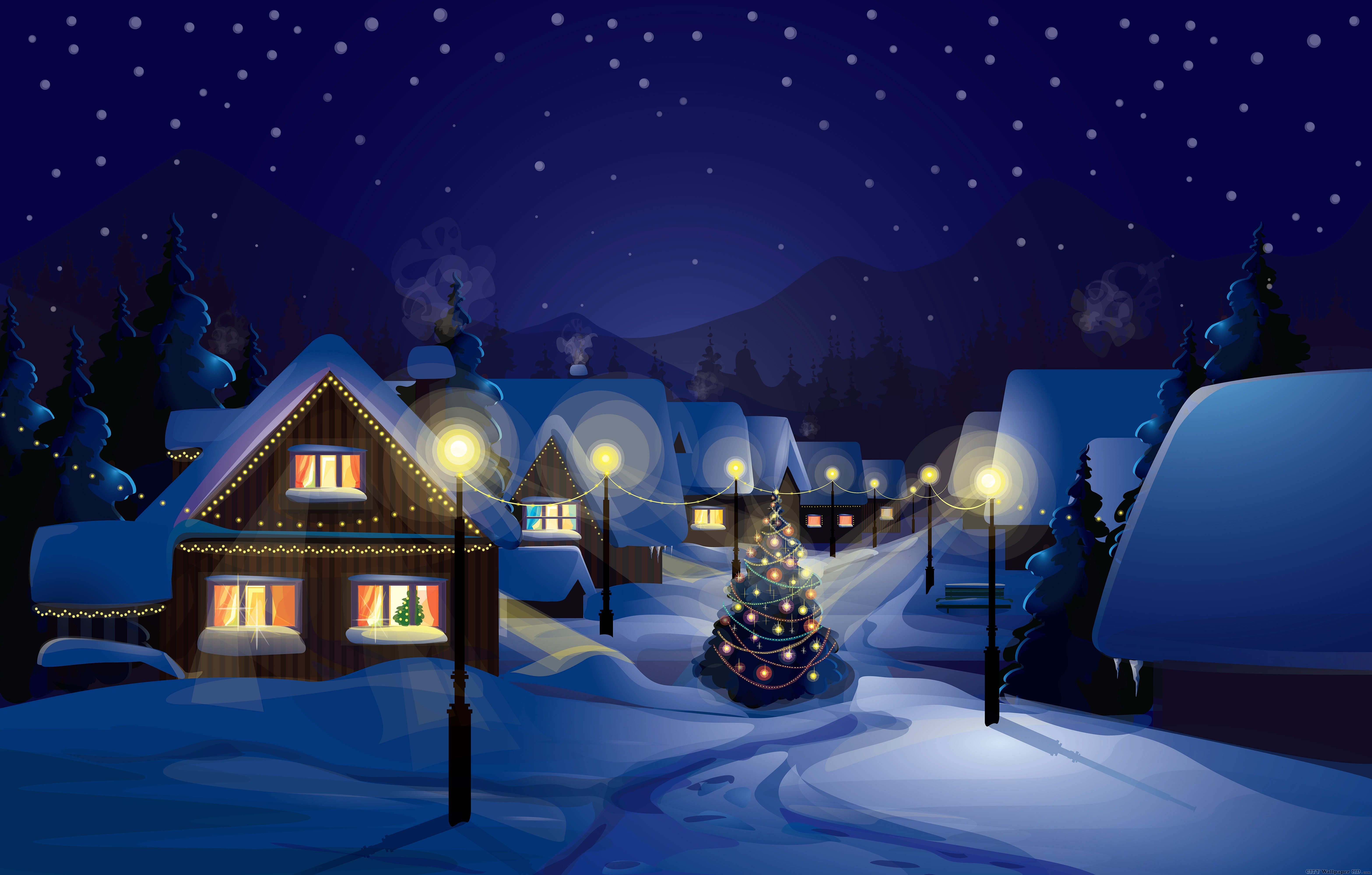 6270x4000 Christmas Night Wallpaper Free Christmas Night Background, Desktop