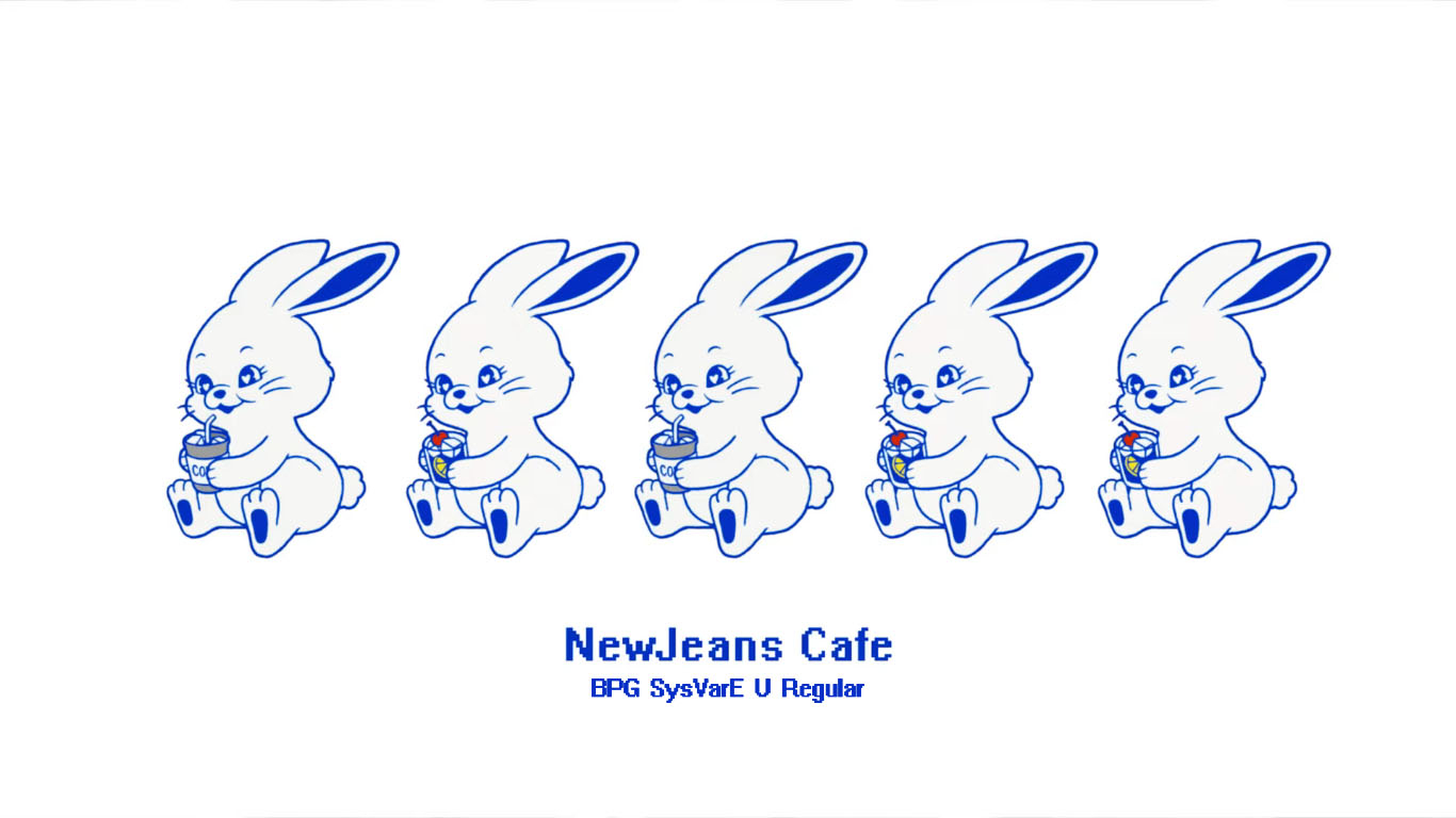 1370x770 NewJeans Cafe Font, Desktop