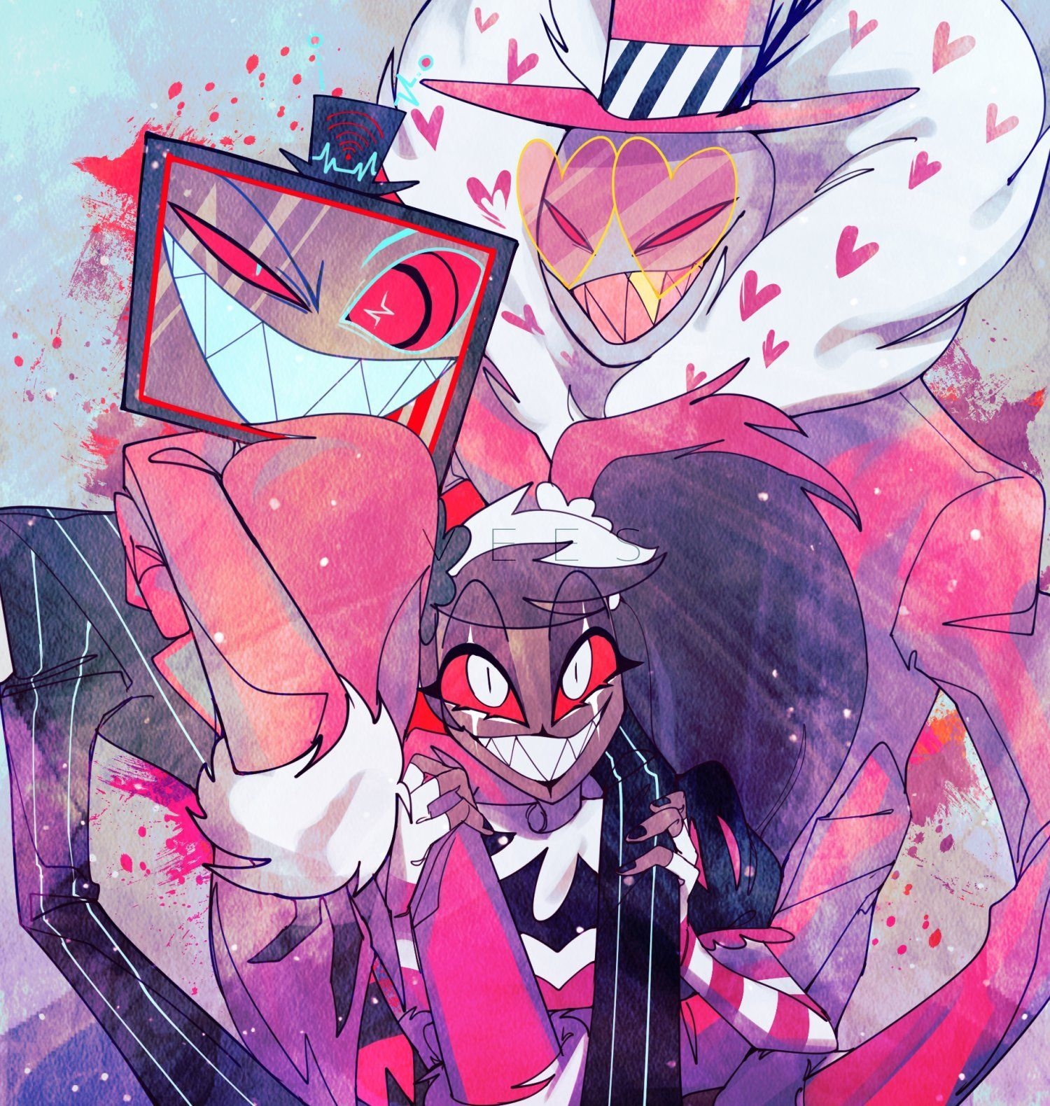 1500x1580 無地飴 on Twitter. Hotel art, Hotel, Vivziepop hazbin hotel, Phone