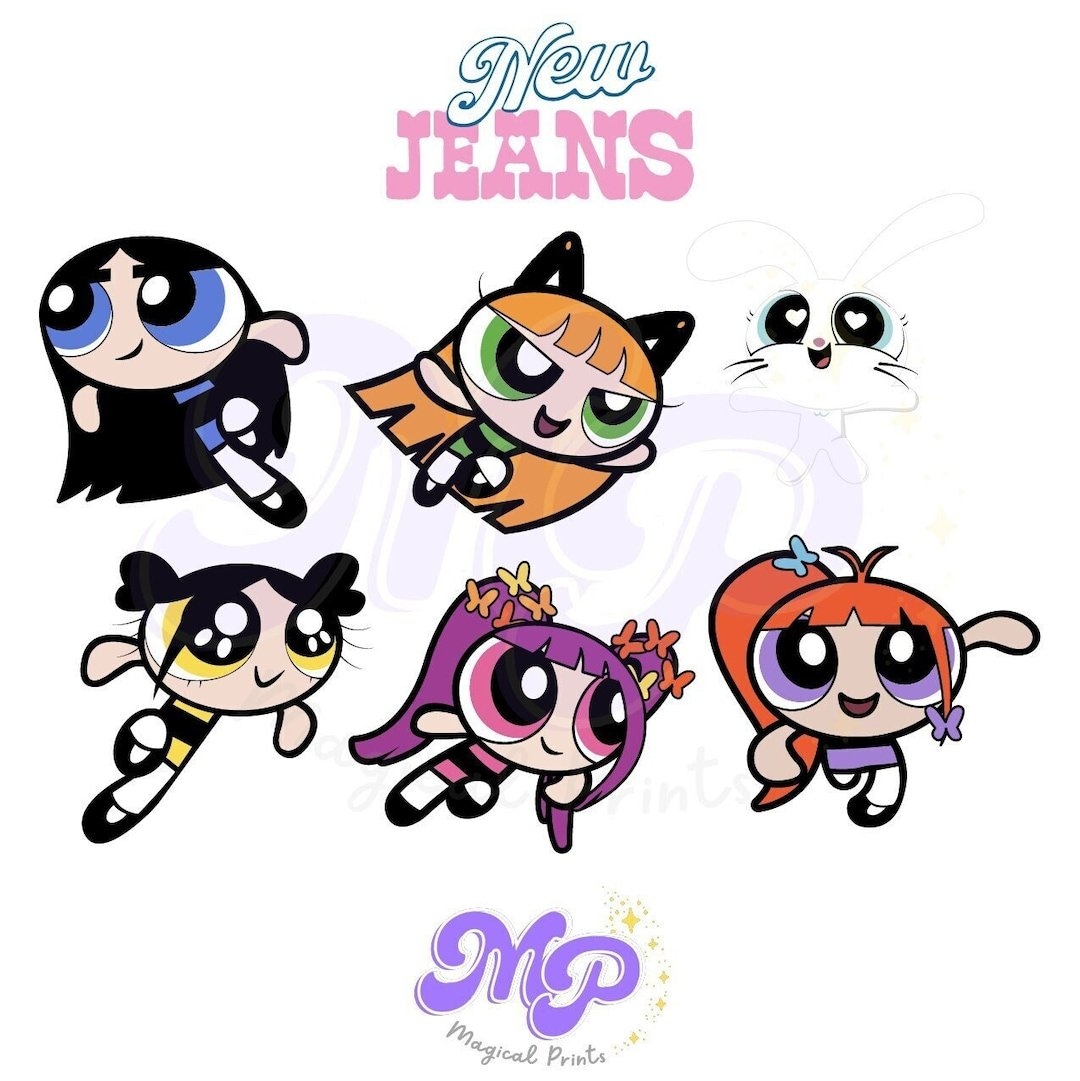 1080x1090 New Jeans Get up Powerpuff Girls / PNG Files / Digital Stickers, Phone