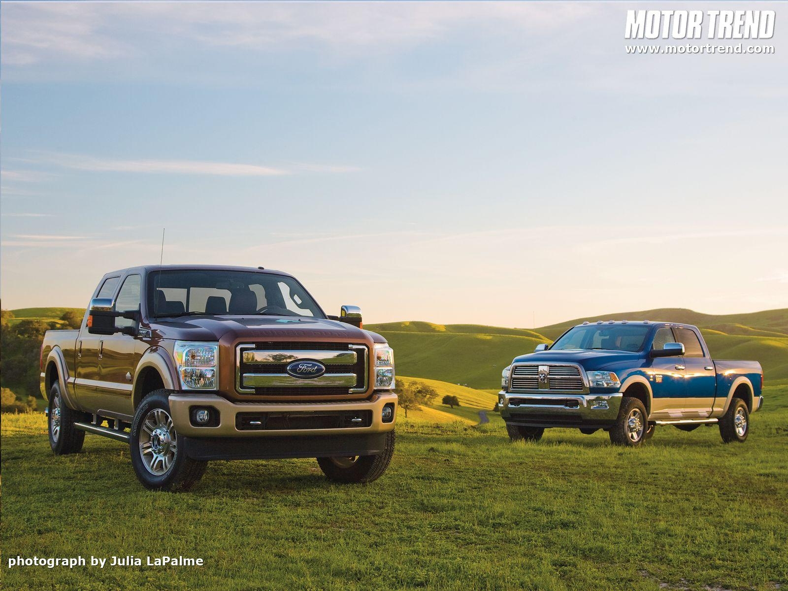 1600x1200 Ford F 250 Super Duty And 2010 Ram 2500 Heavy Duty Wallpaper, Desktop