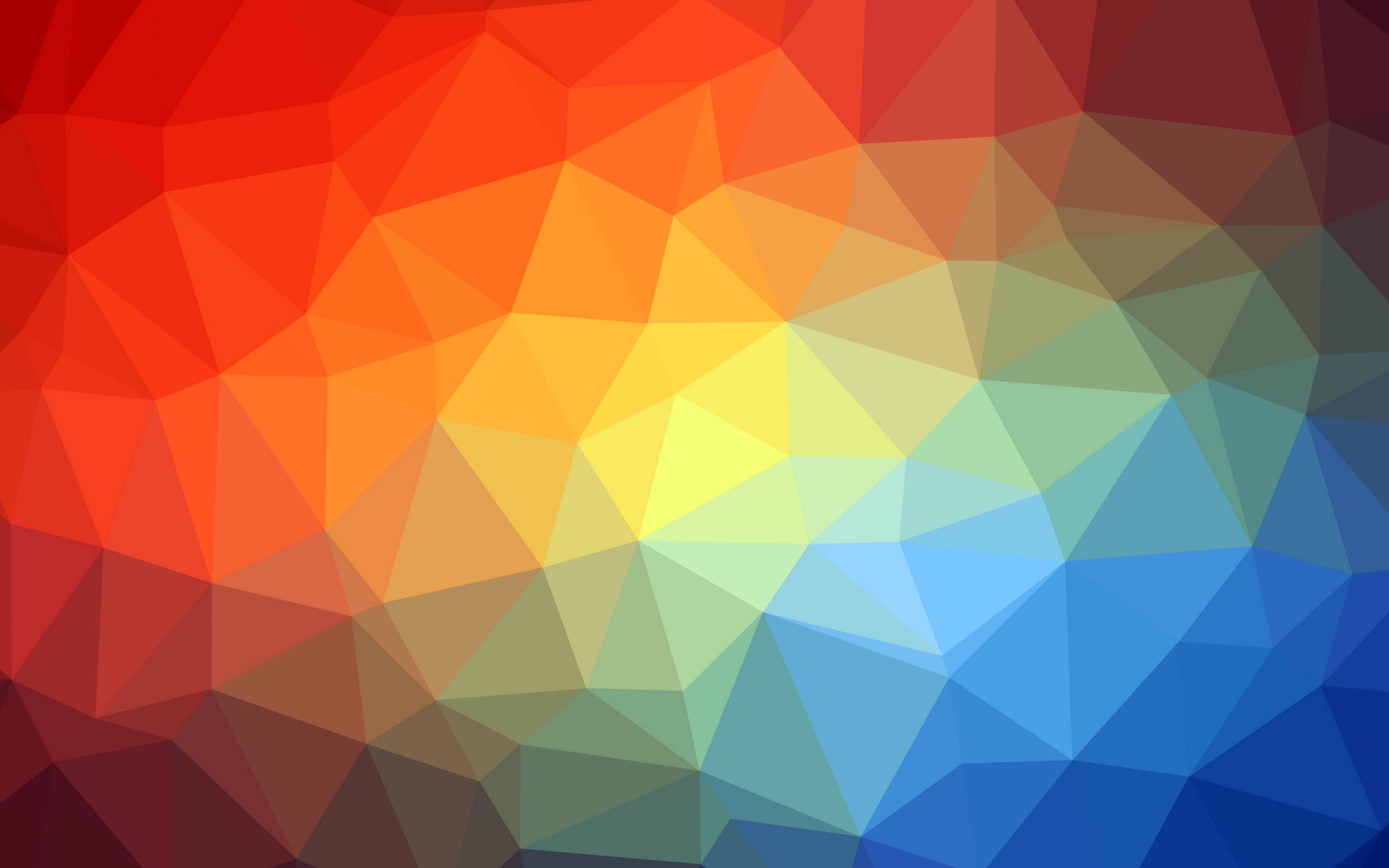 3840x2400 Download wallpaper  triangle, geometric, multicolored 4k, Desktop