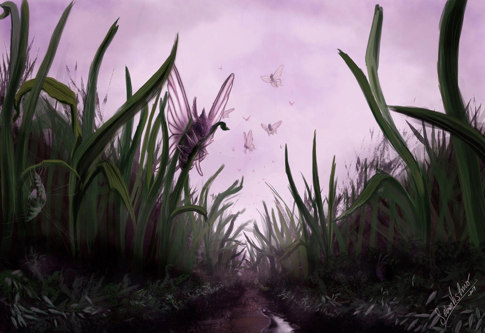 1600x1100 Pokesafari: Venomoth and the tall grass, Desktop