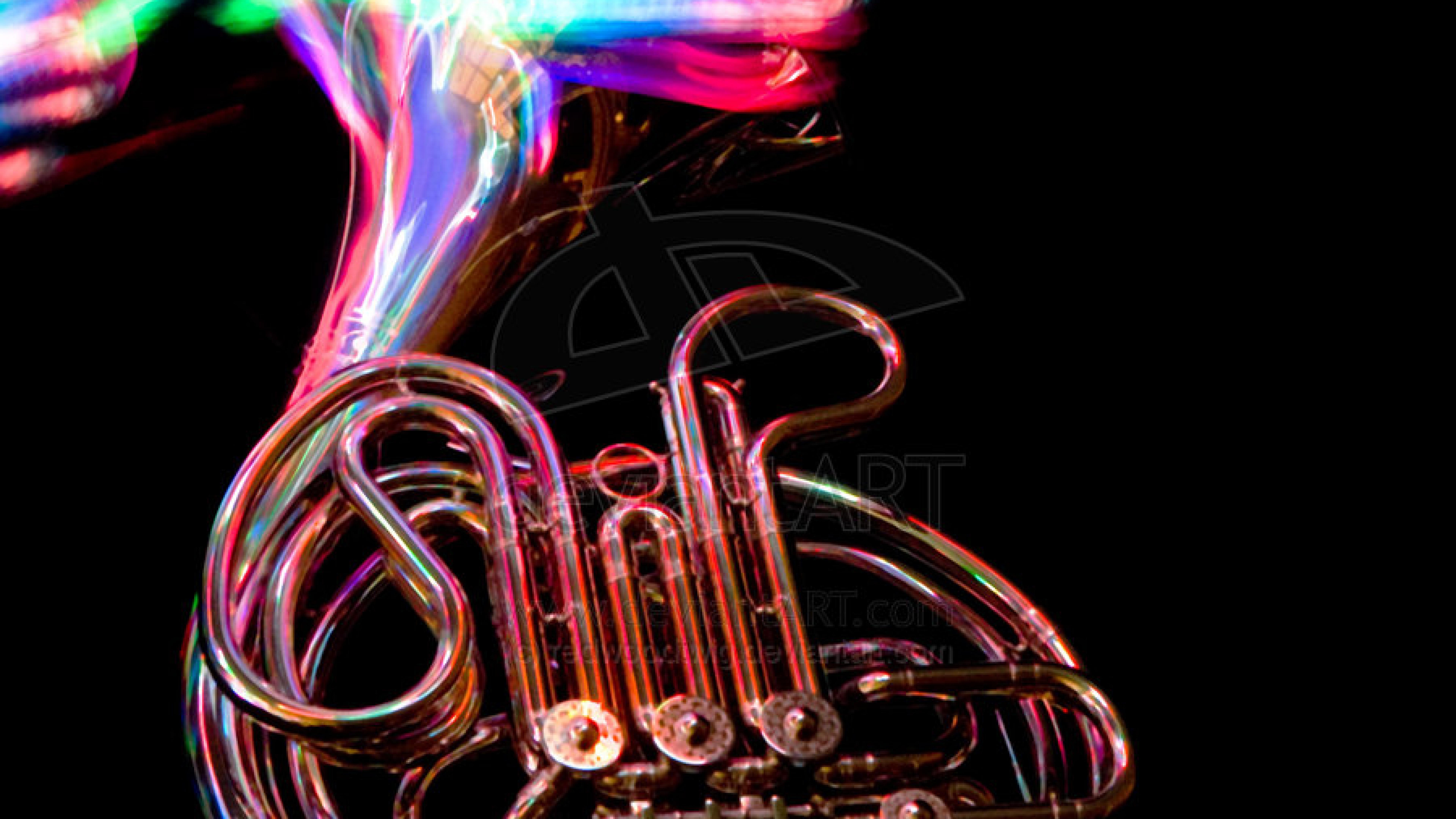 7680x4320 Free HD French Horn Blow Red Wallpaper Download, Desktop