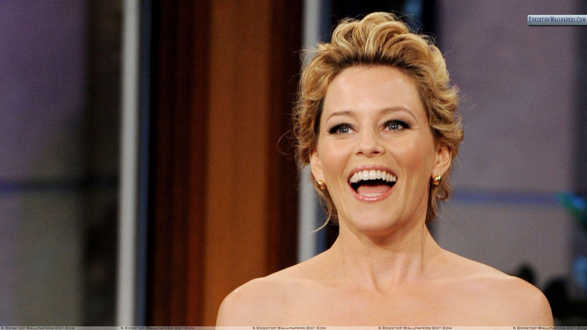 1920x1080 Elizabeth Banks Laughing And Open Mouth Face Closeup Wallpaper, Desktop