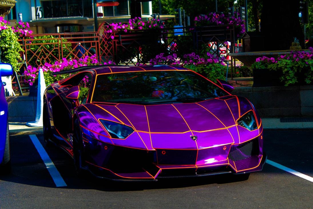 1100x730 Purple Lamborghini Joker Car Wallpaper, Desktop