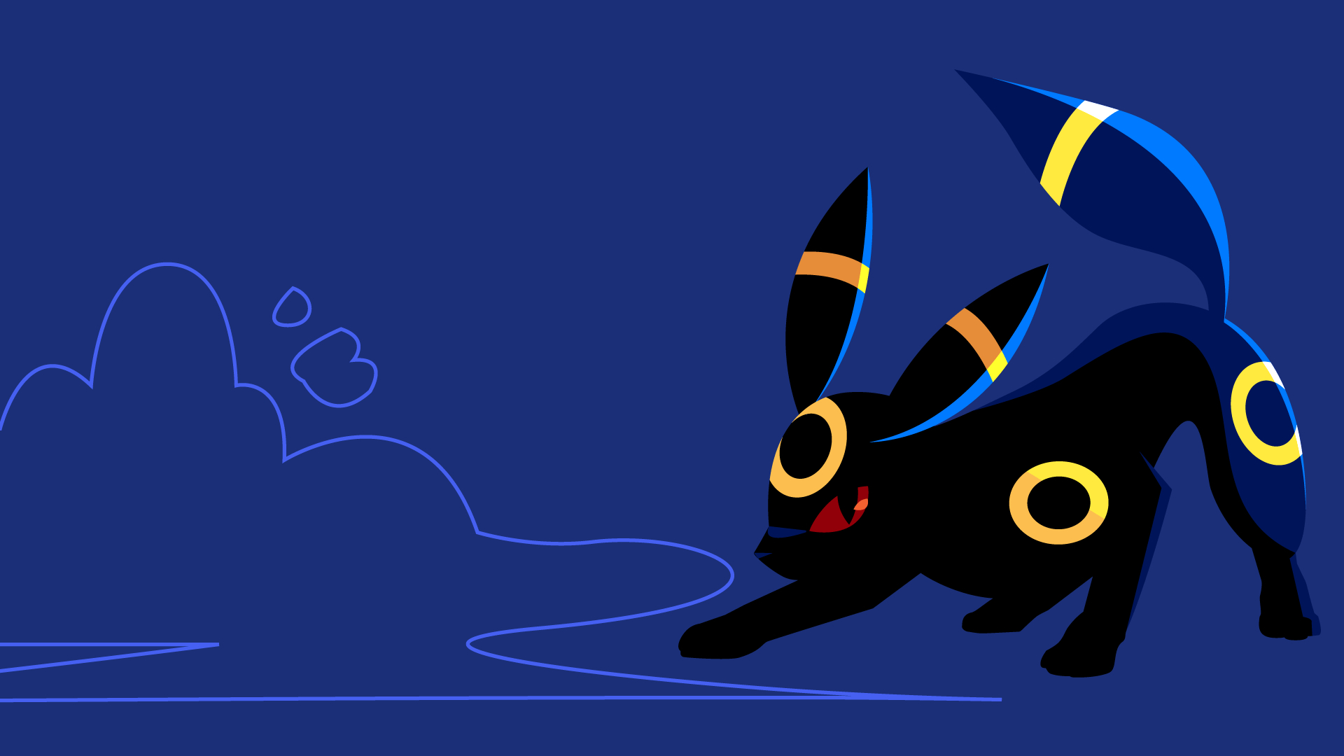 1920x1080 OC Umbreon Wallpaper Art! 1080p, Desktop