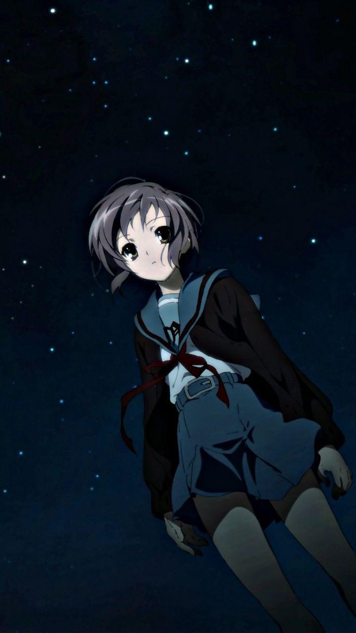 720x1280 Download wallpaper  anime, night, sky samsung galaxy mini s3, Phone