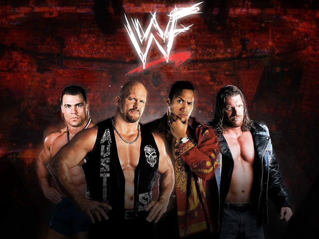 1030x770 WWF: Kurt Angle, Stone Cold Steve Austin, The Rock, Triple H, Desktop