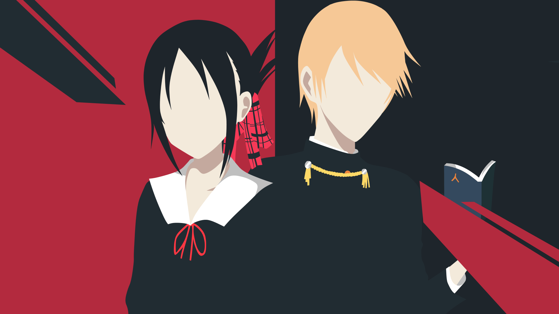 1920x1080 Kaguya Sama: Love Is War Minimalist HD Wallpaper. Background Image, Desktop