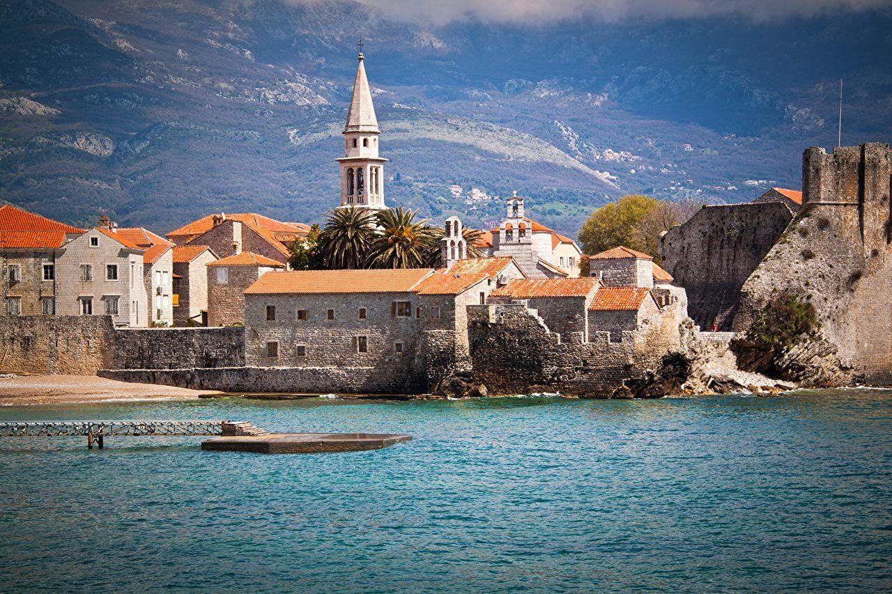 1280x860 Photo Montenegro Budva Sea Cities Building, Desktop