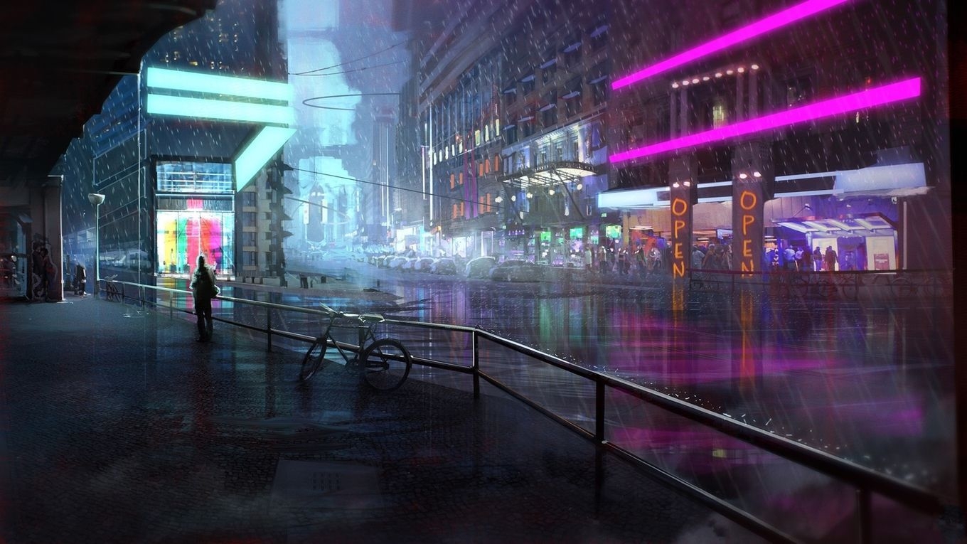 1360x770 cyberpunk wallpaper (1920x1080). Cyberpunk city, Futuristic city, Cyberpunk art, Desktop