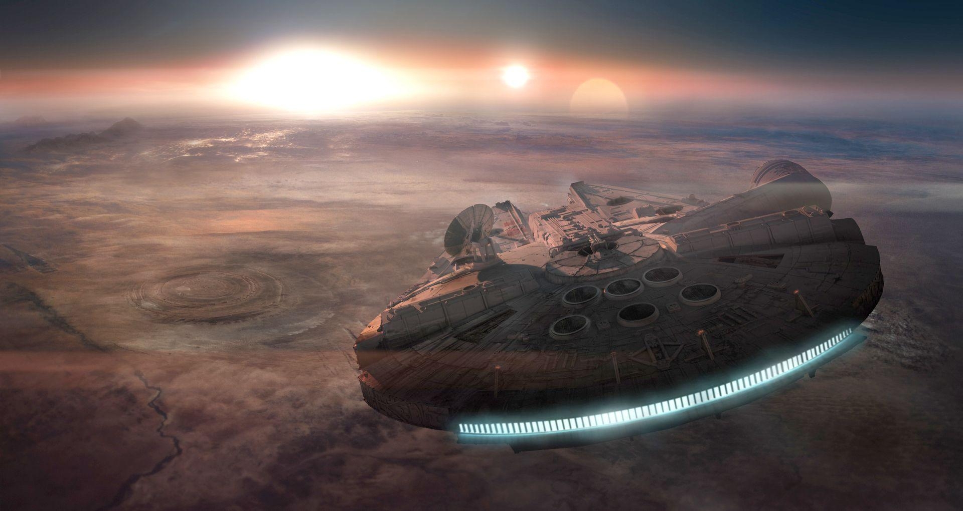 1920x1020 Millennium Falcon Over Tatooine, Desktop