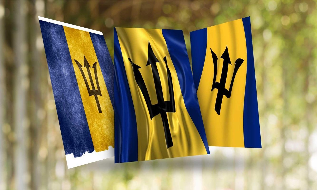 1340x800 Barbados Flag Wallpaper for Android, Desktop