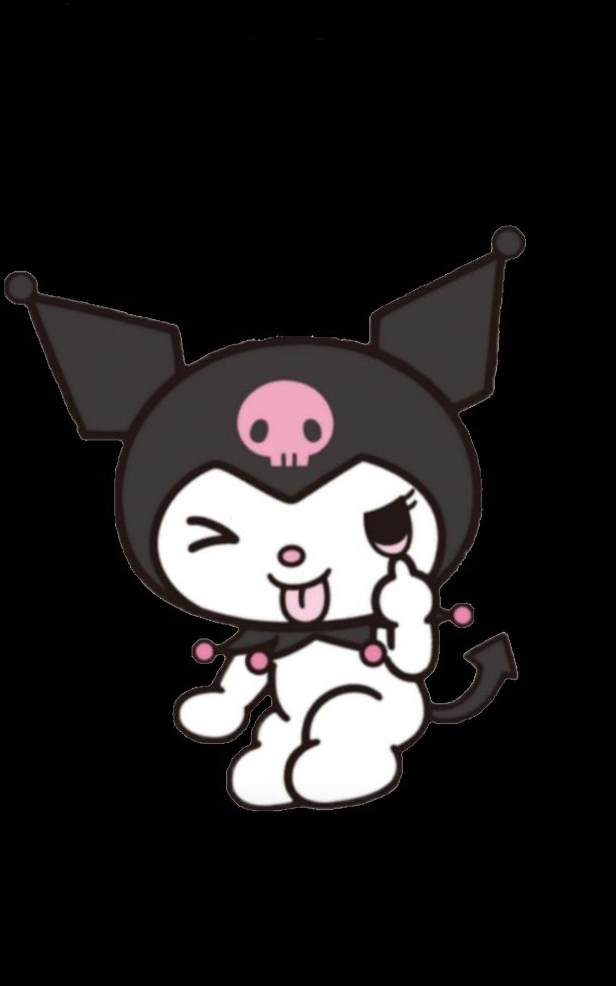 1200x1920 Kuromi Flipping you off en 2023. Arte de hello kitty, Hello kitty, Fondos de pantalla de iphone, Phone