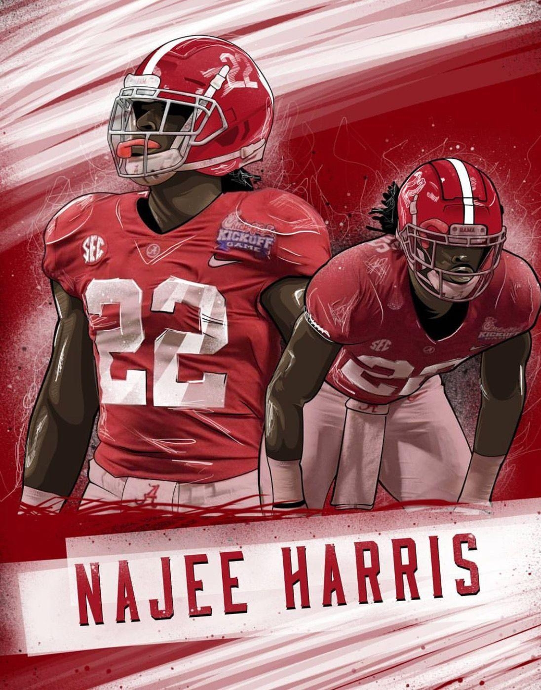 1100x1400 Najee Harris. credit on Instagram #Alabama, Phone