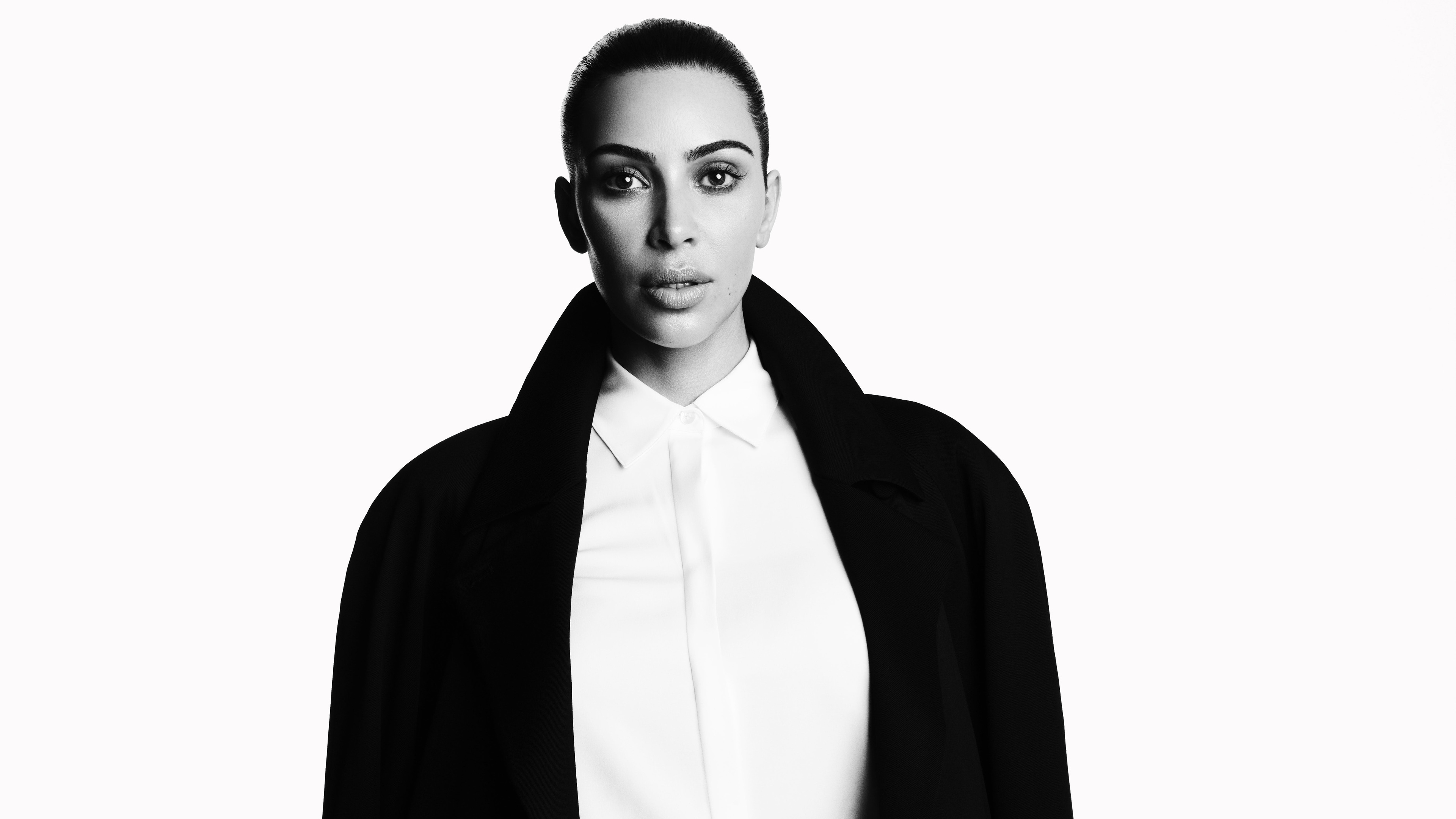 3840x2160 Wallpaper 4k Kim Kardashian 5k Monochrome Wallpaper, Desktop