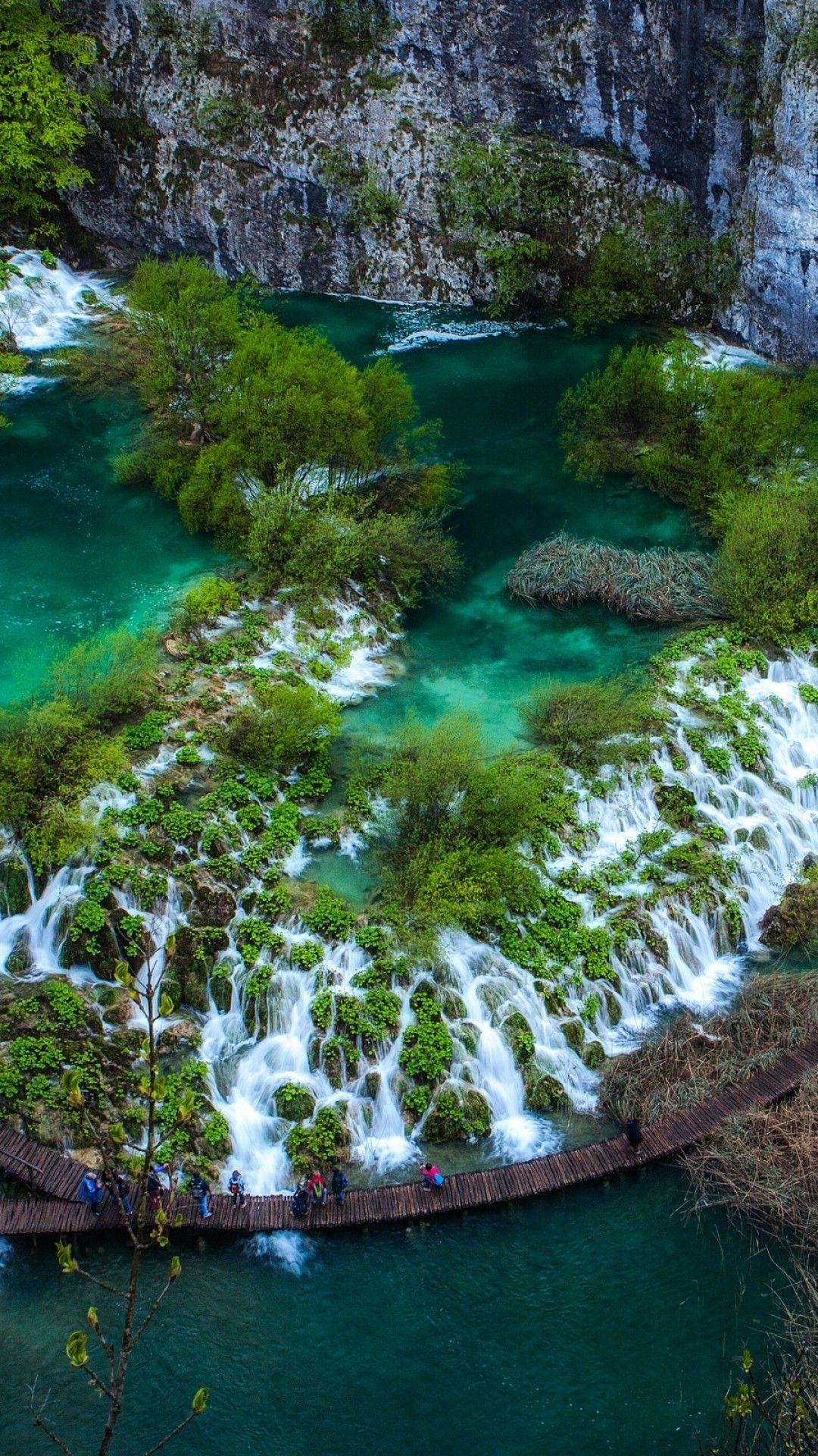 1080x1920 Download  Croatia, Plitvice Lakes National Park, Waterfalls, Phone