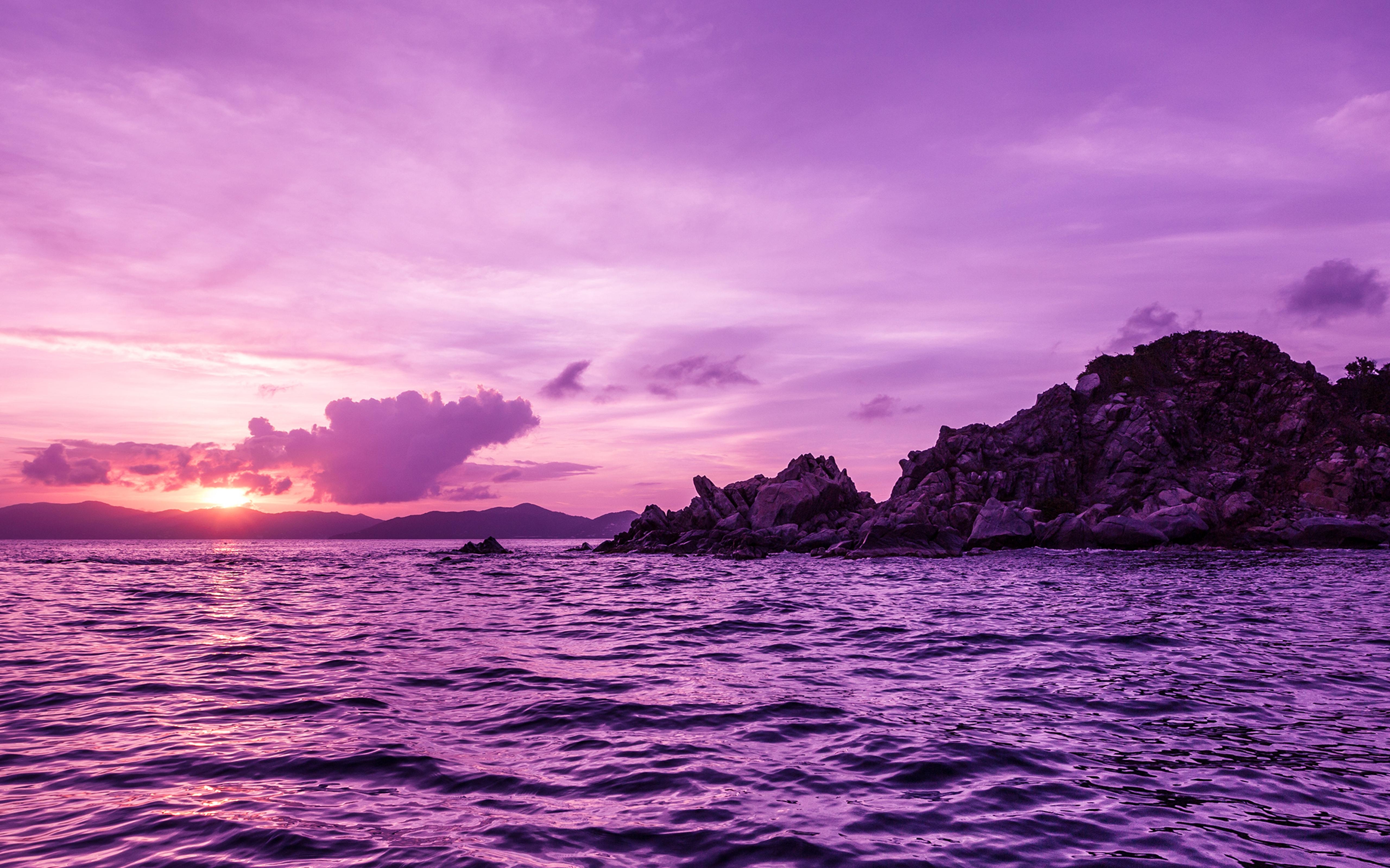 5120x3200 Purple landscape, Desktop