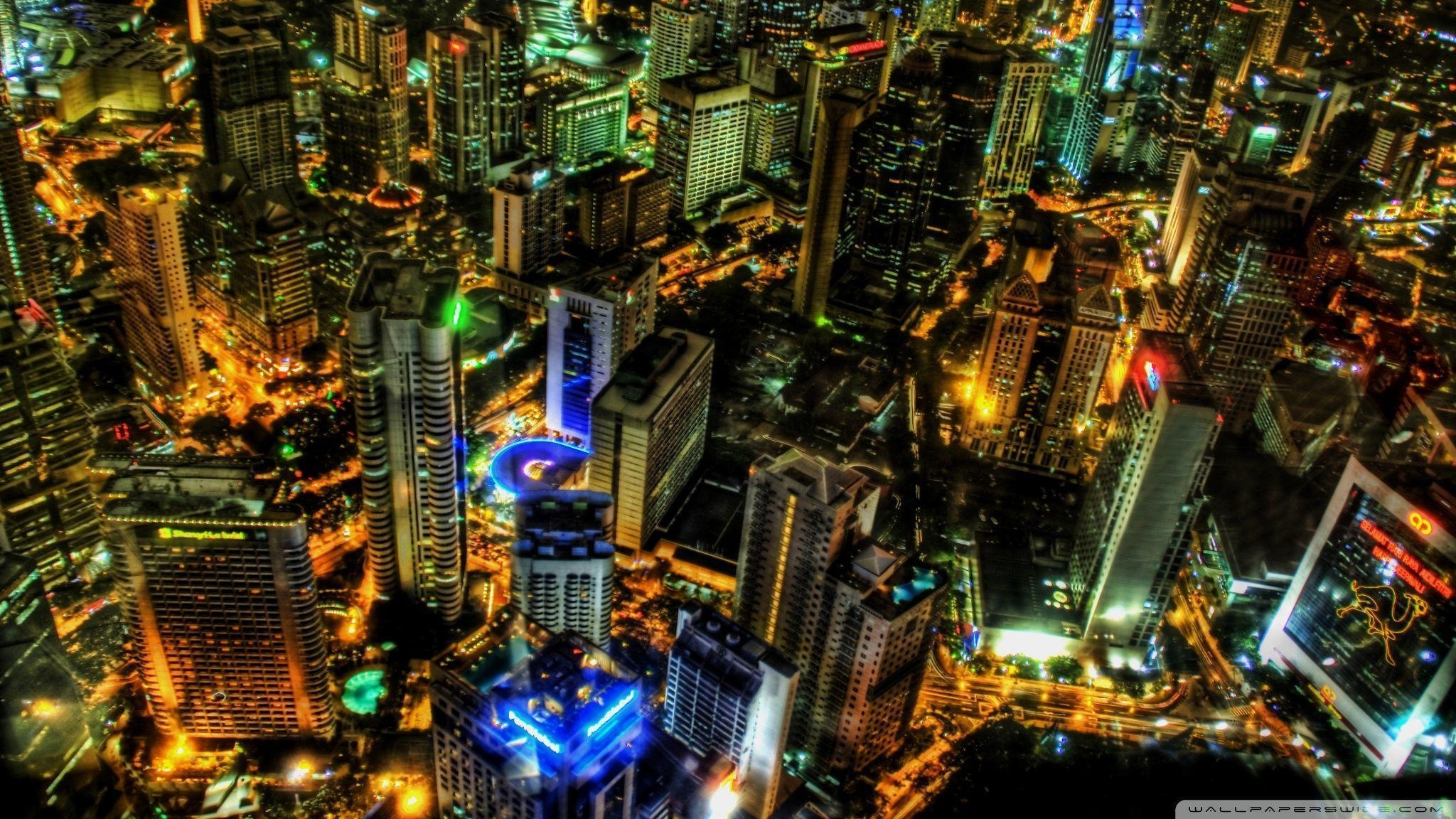 2050x1160 Kuala Lumpur At Night Malaysia Wallpaper, Desktop