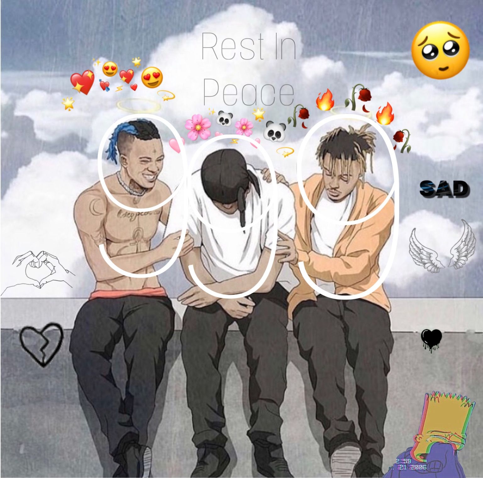 1540x1520 juicewrld edit sad xxx Image, Desktop