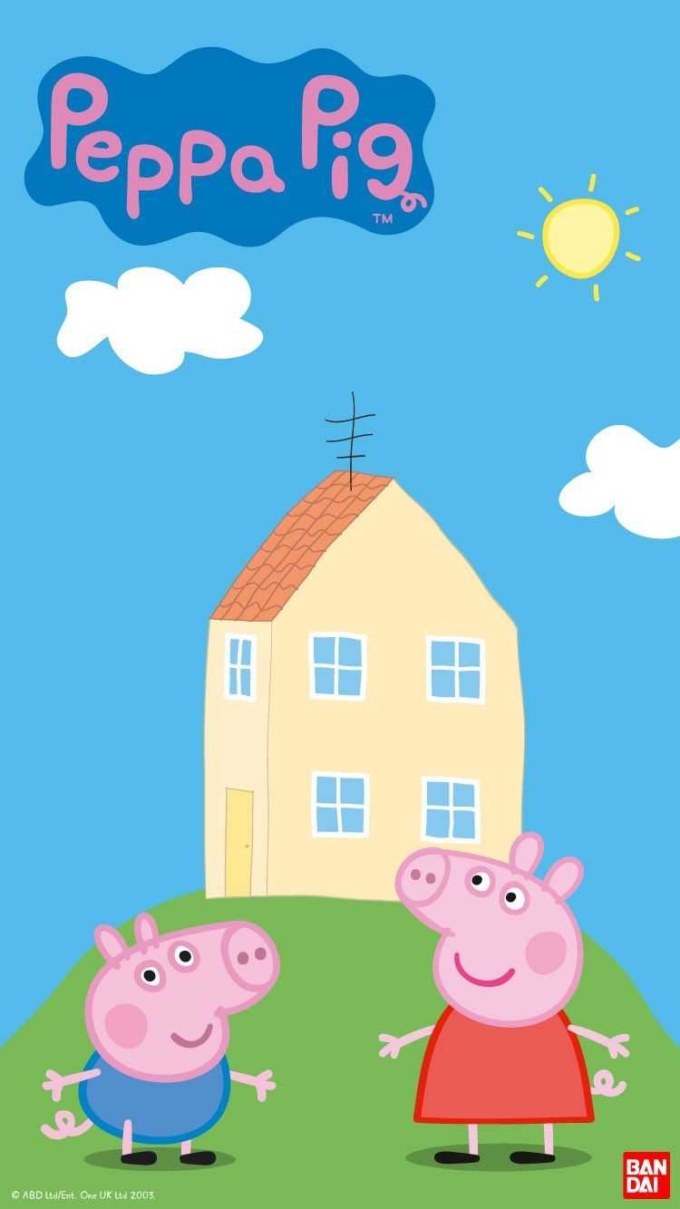 750x1340 Peppa Pig House Wallpaper, Phone