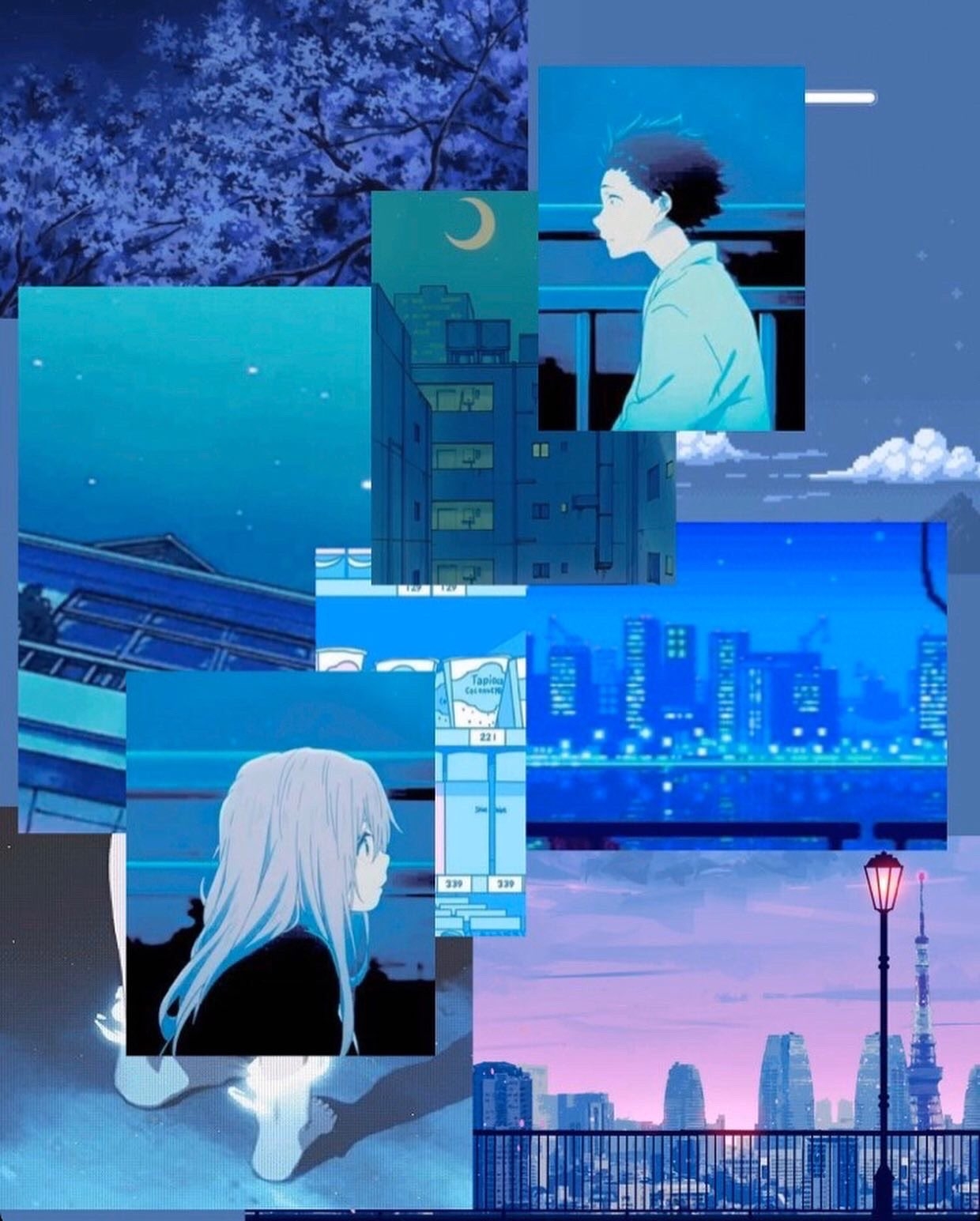 1240x1550 Order Of The Weebs made a silent voice aesthetic wallpaper❤️ #aesthetic #anime #blue, Phone