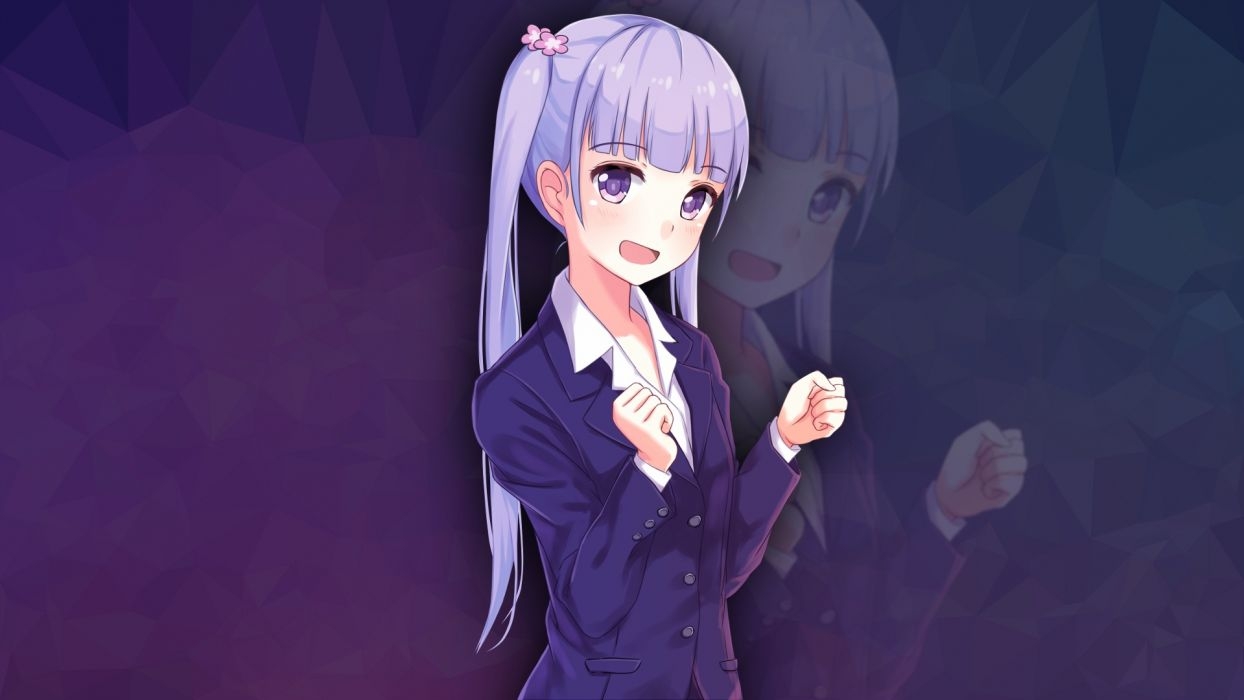 1250x700 Anime aoba new game trinagle low poly mirror shadow girl designer, Desktop