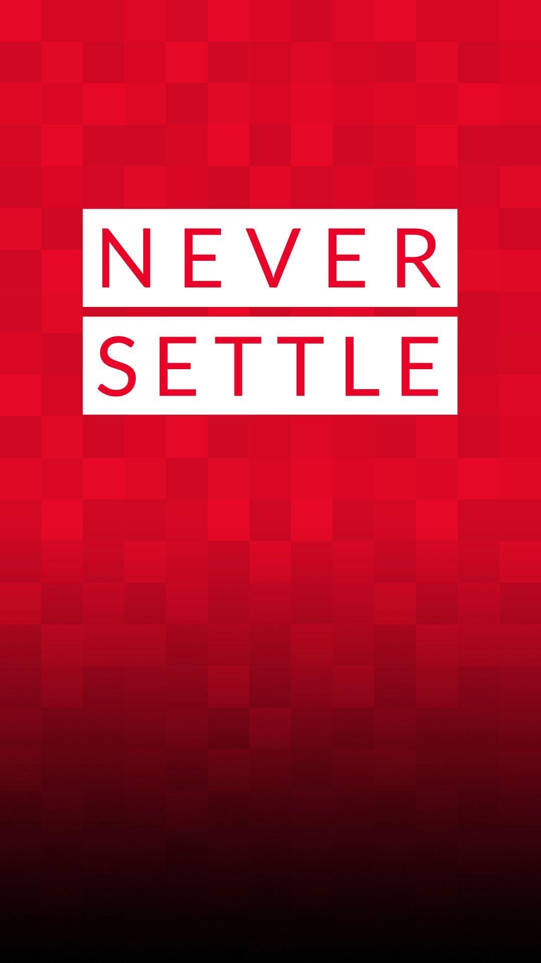 1080x1920 OnePlus Stock Never Settle Red Android Wallpaper free download, Phone