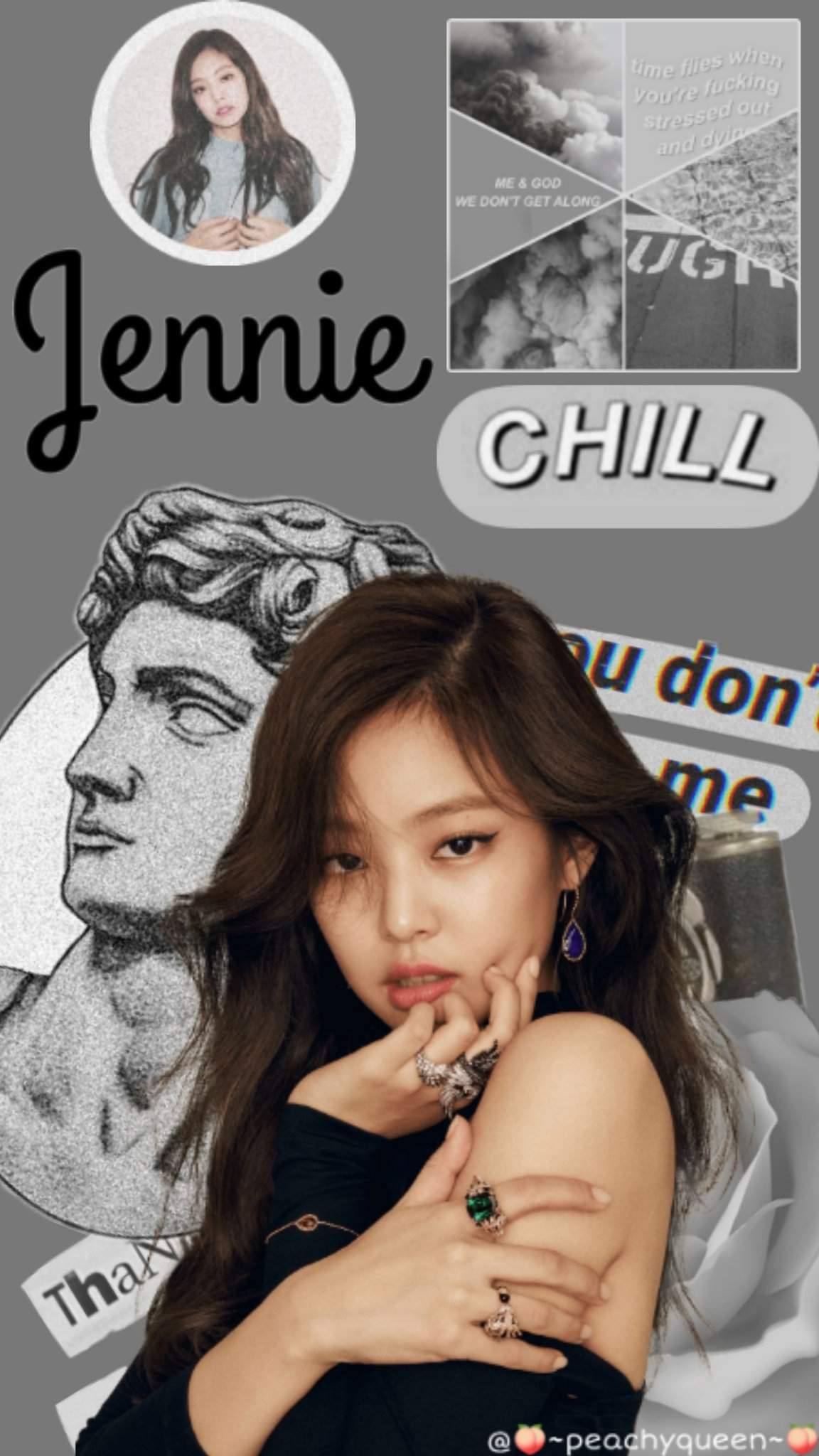 1160x2050 Jennie phone wallpaper // gray aesthetic. BLINK (블링크) Amino, Phone