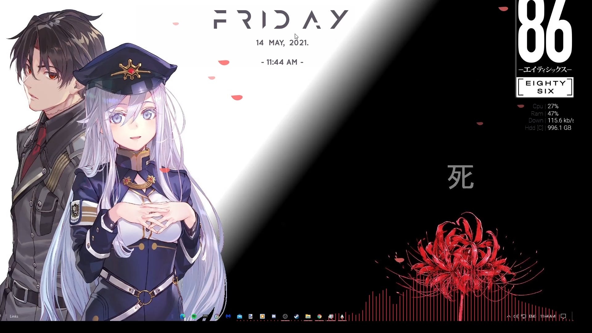 1920x1080 My revised rainmeter suite (all links and instructions in comments), fell in love with the series so decided to make a nice desktop!, Desktop