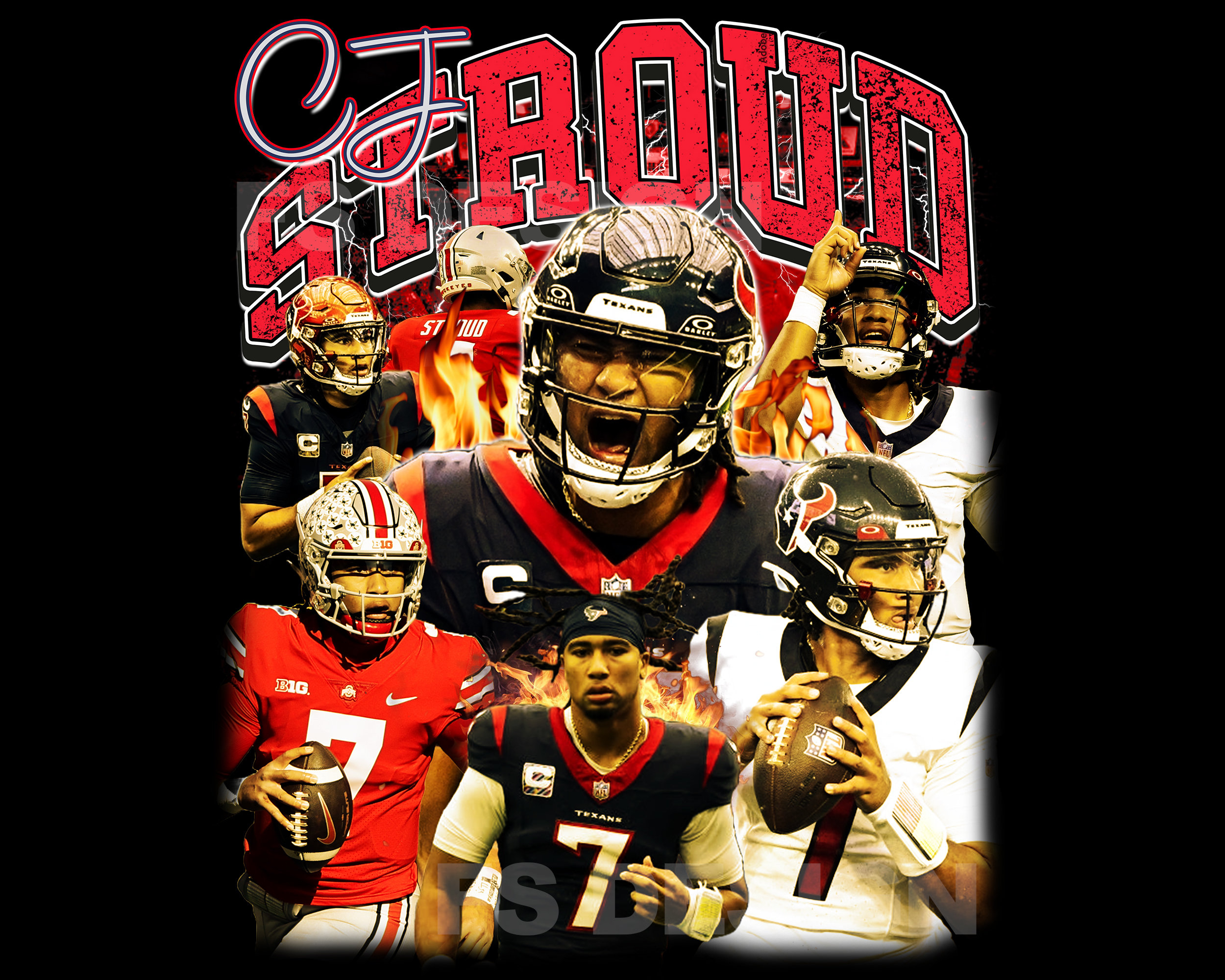 2500x2000 Cj Stroud T Shirt Design PNG , Digital, Desktop