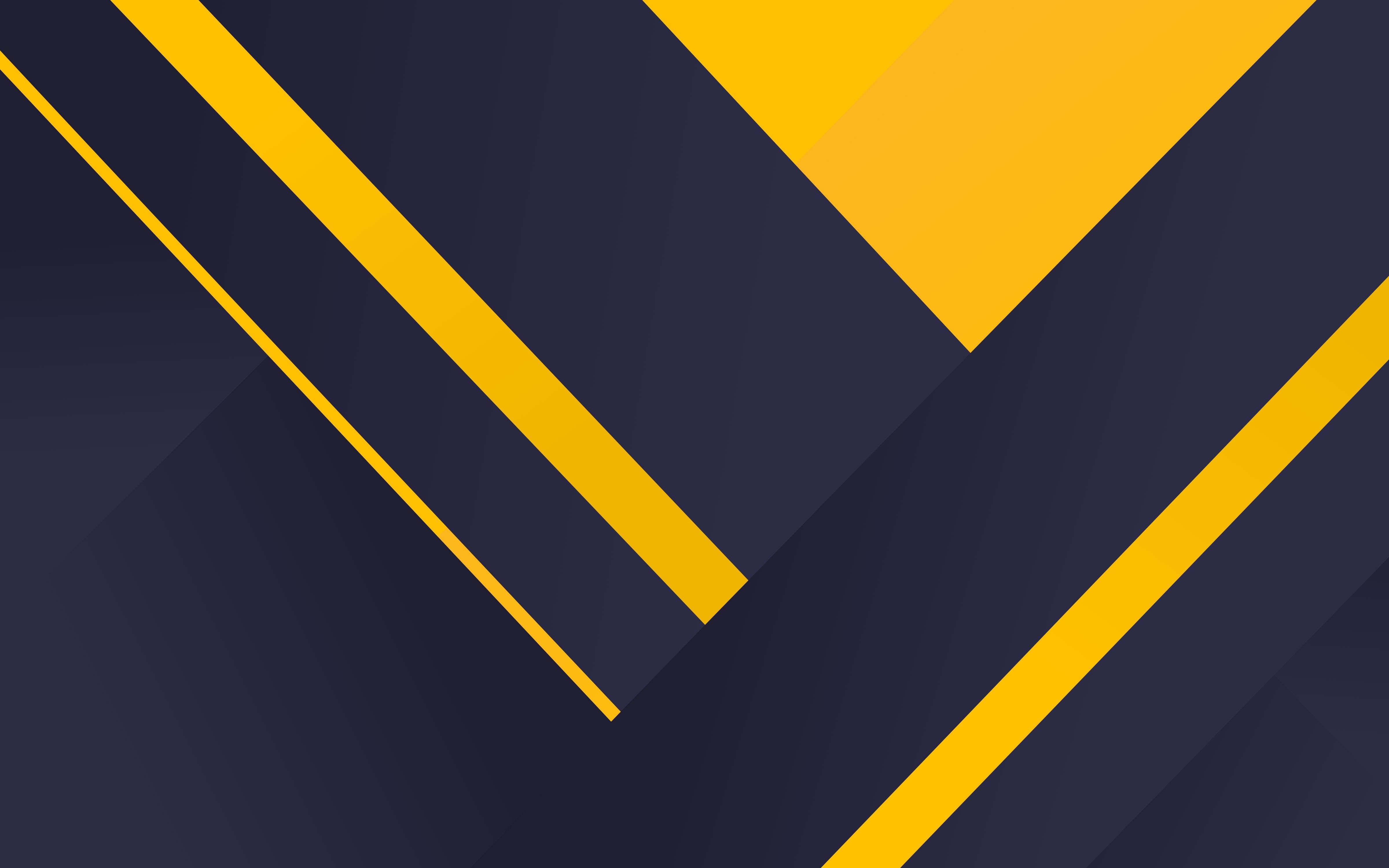 4800x3000 Geometric Material Yellow Blue 4k, HD Abstract, 4k Wallpaper, Desktop