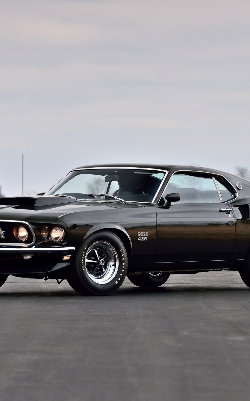 800x1280 Supercars Gallery: Ford Mustang Gt 1969 Boss 429, Phone