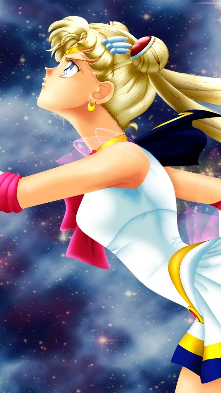 750x1340 Sailor Moon, Blonde Anime Girl  IPhone 8 7 6 6S Wallpaper, Background, Picture, Image, Phone