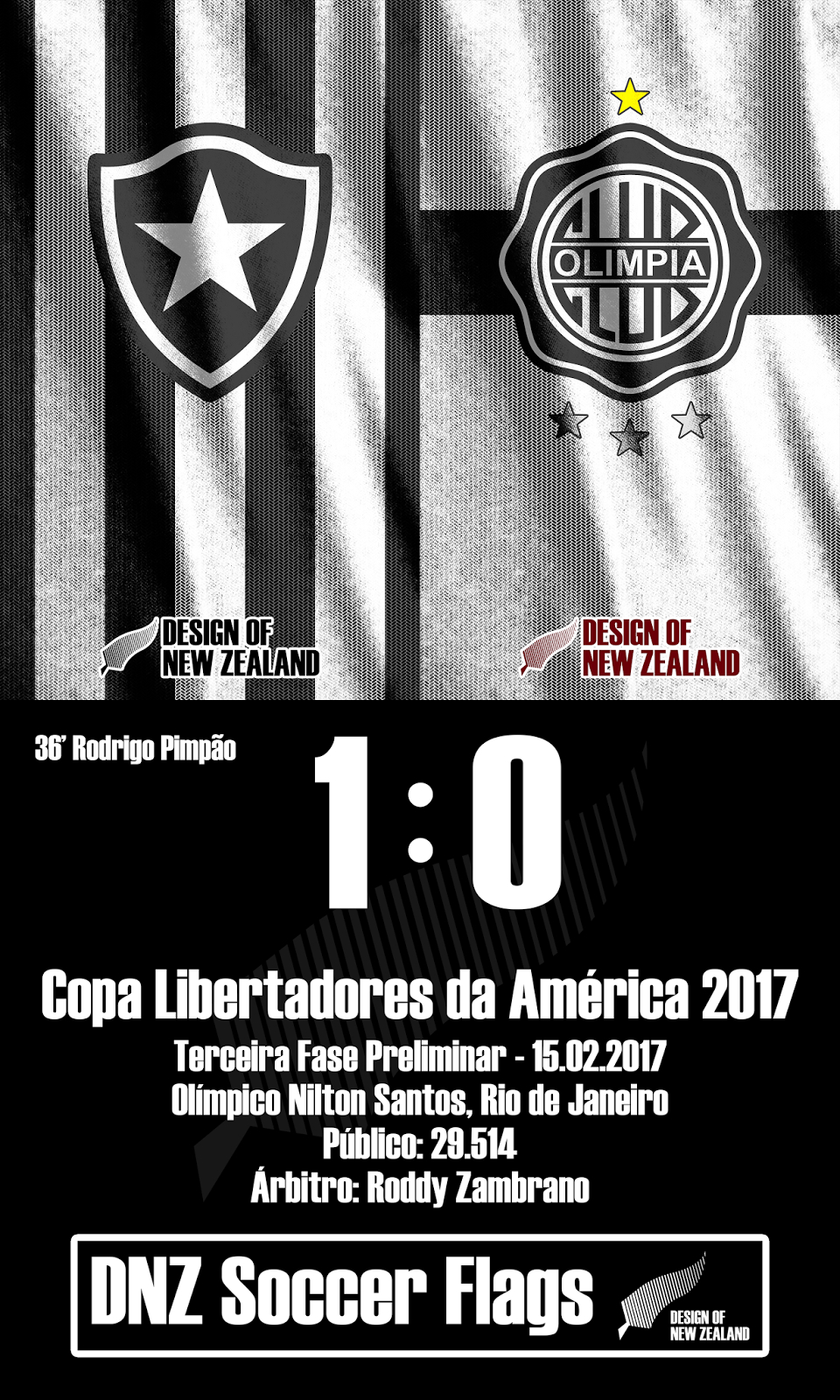 960x1600 DNZ Soccer Flags: Wallpaper: Botafogo 1 x 0 Club Olimpia, Phone