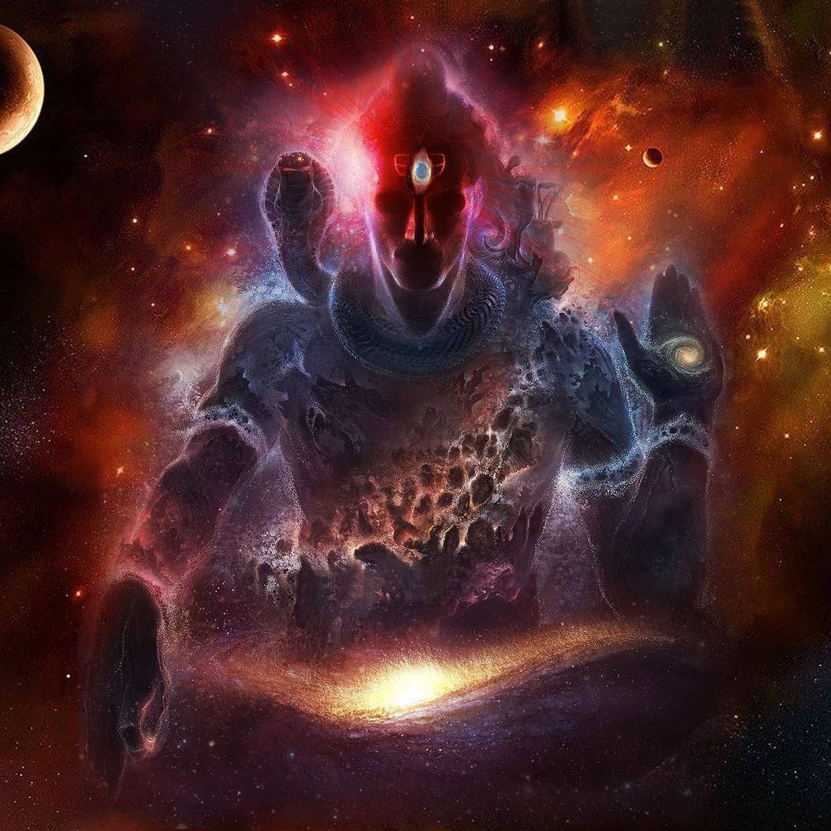 1200x1200 Download Shiv Tandav Shiva Galaxy Aesthetic Wallpaper, Phone