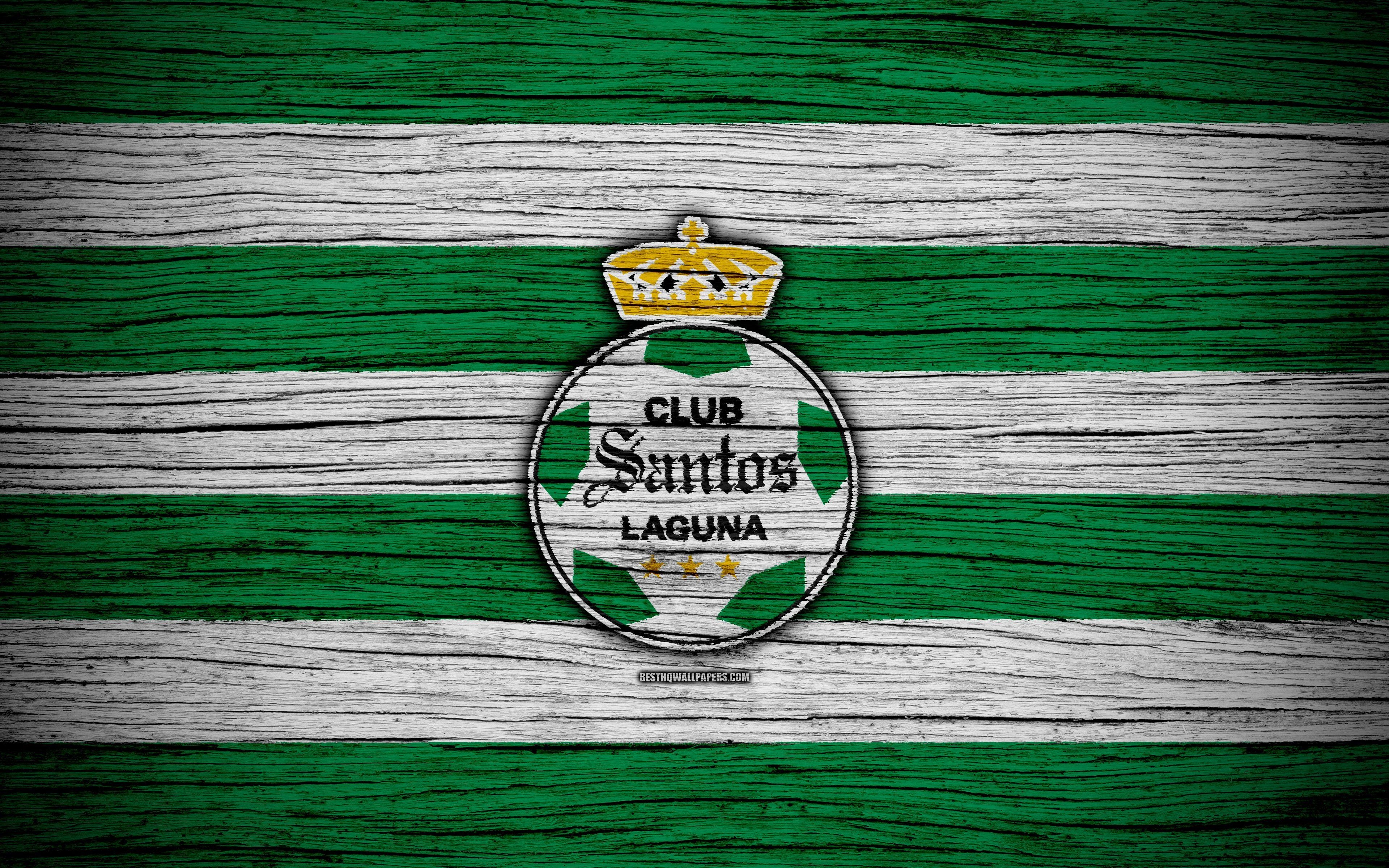 3840x2400 Download wallpaper Santos Laguna FC, 4k, Liga MX, football, Primera, Desktop